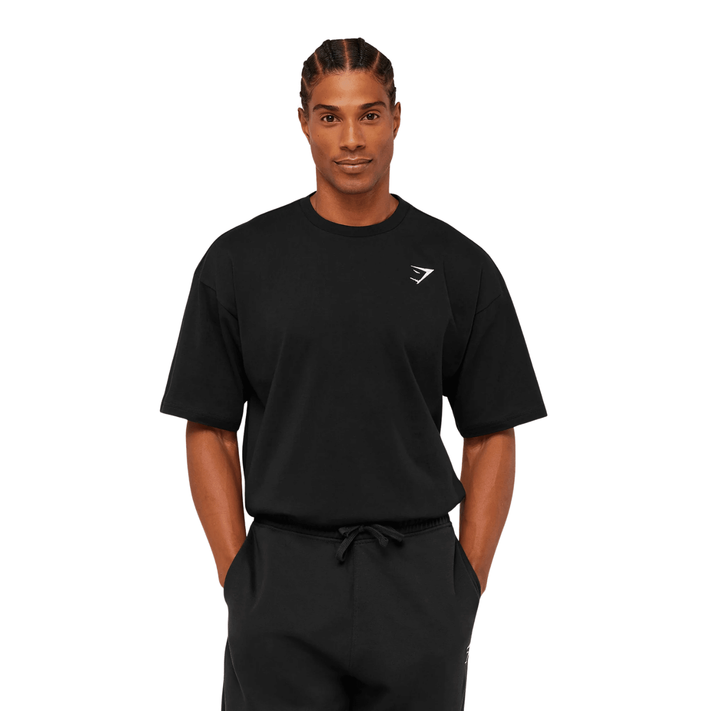 GYMSHARK Crest Oversized T - Shirt oversized fit GS Black