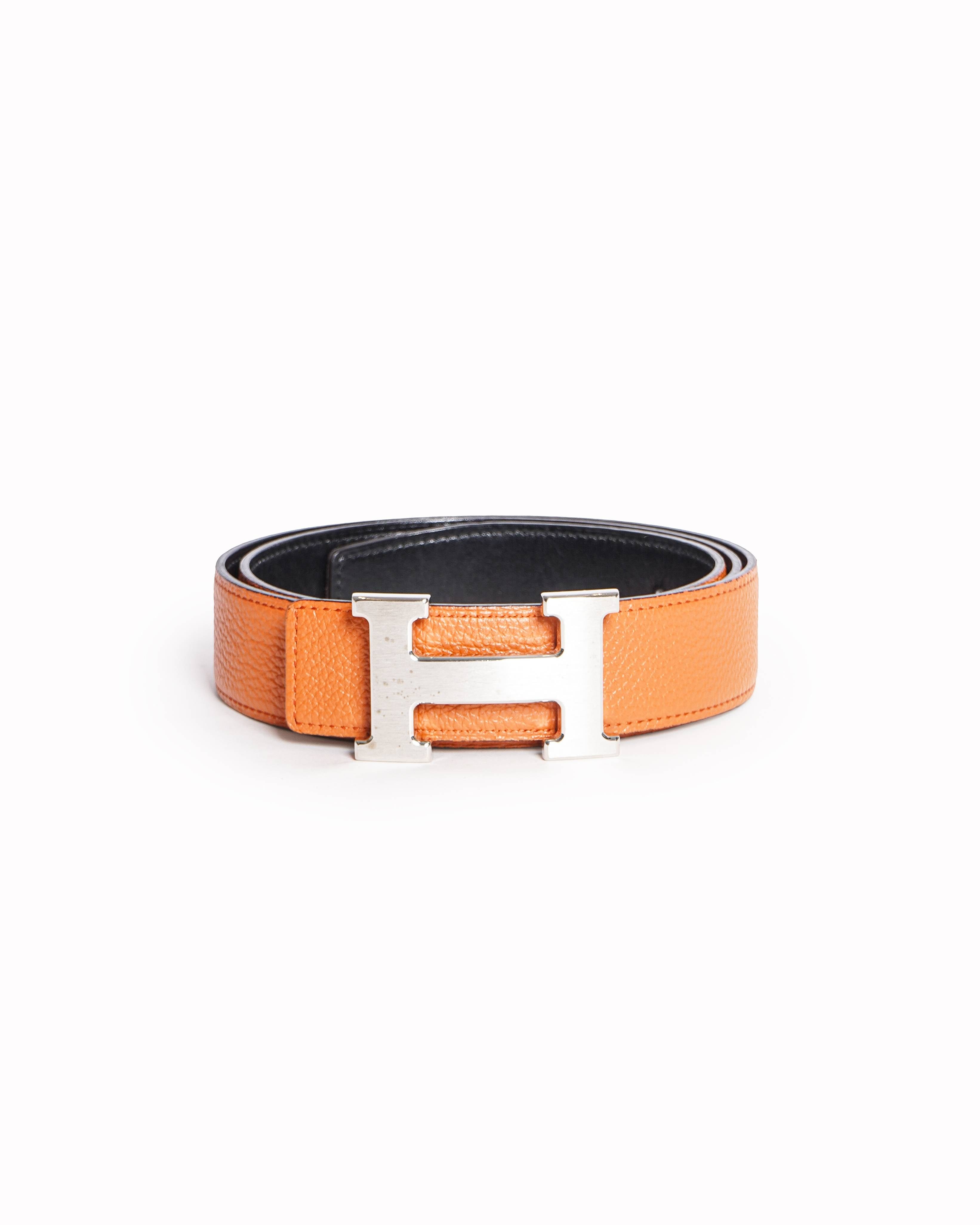 Hermès H belt buckle & Reversible leather strap