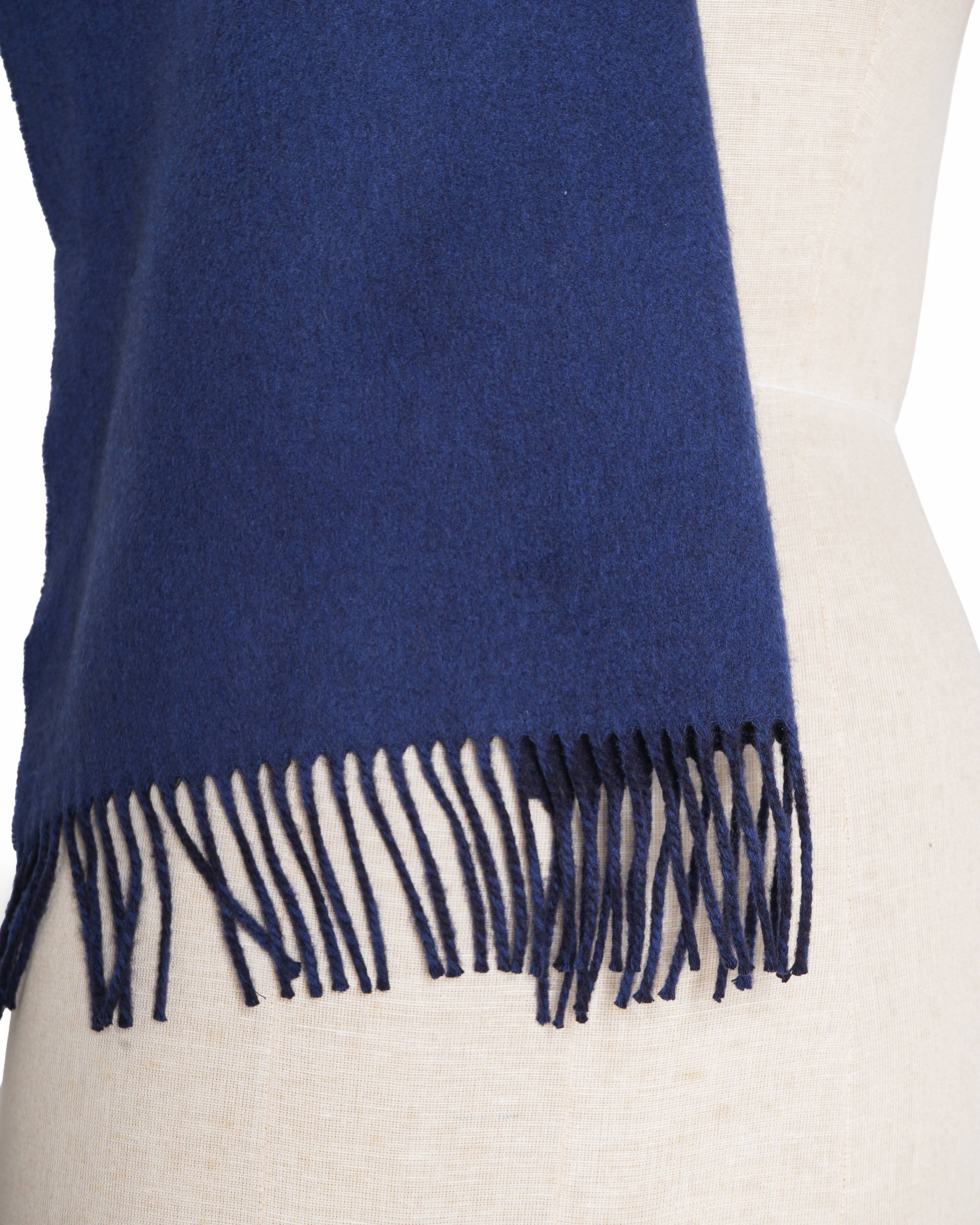Hermès New Hermès Cashmere stole in Navy Blue