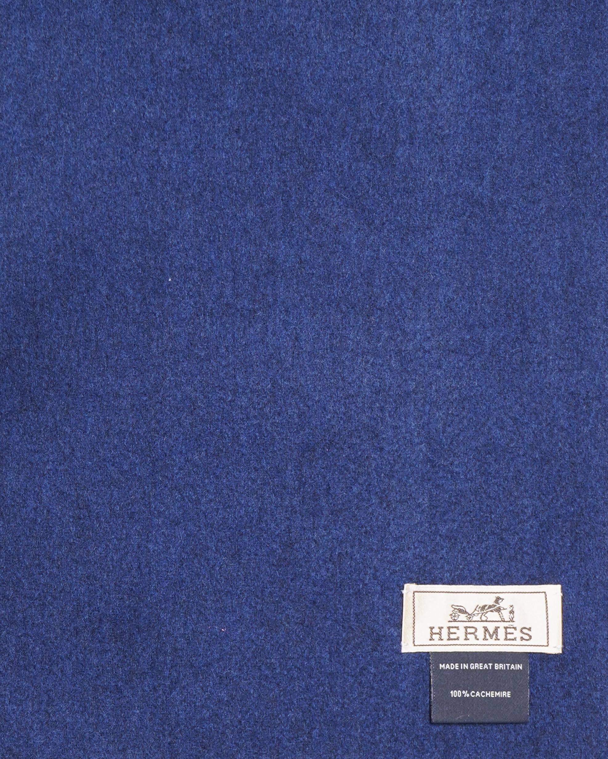 Hermès New Hermès Cashmere stole in Navy Blue