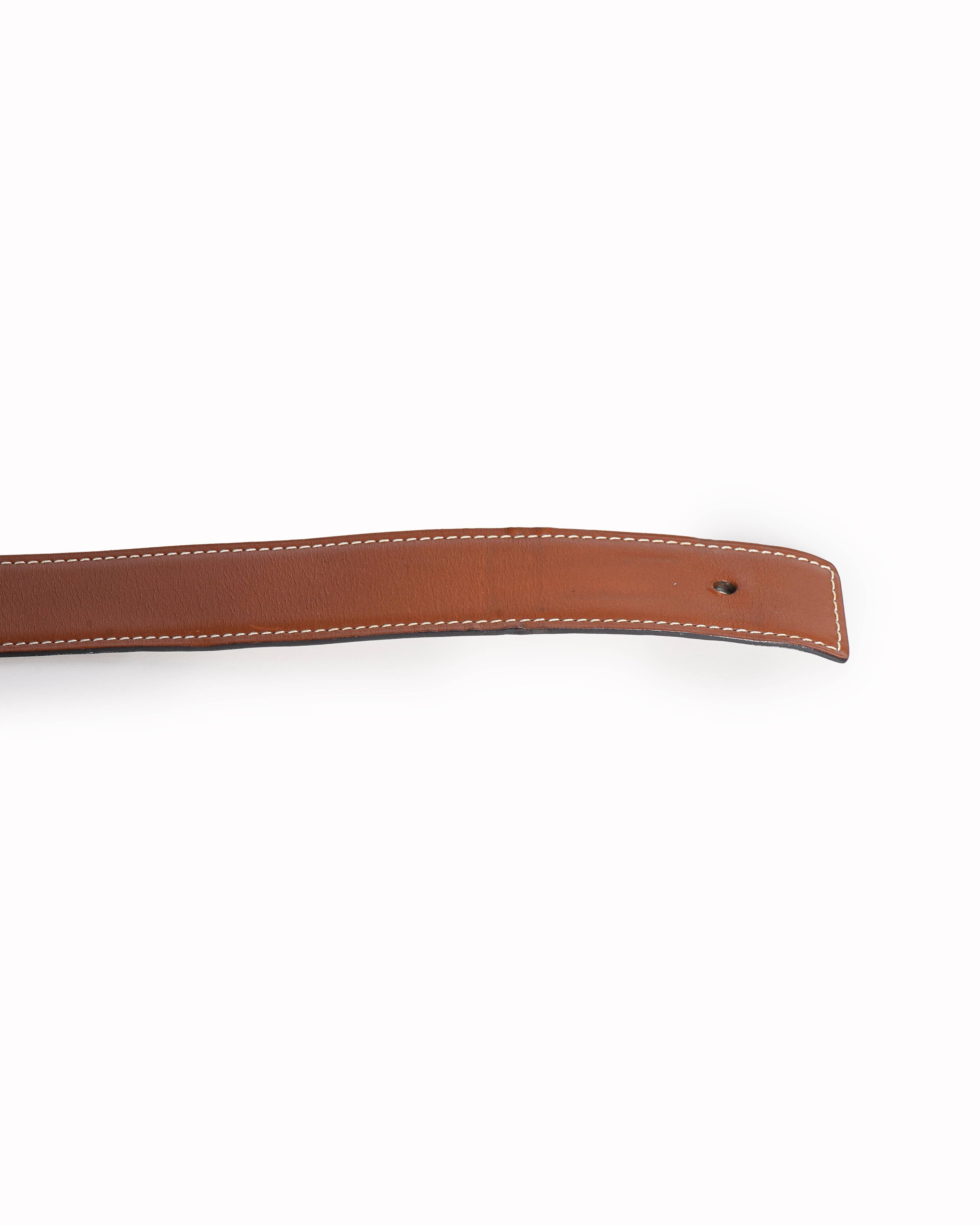 Hermès Tan Leather Belt Strap