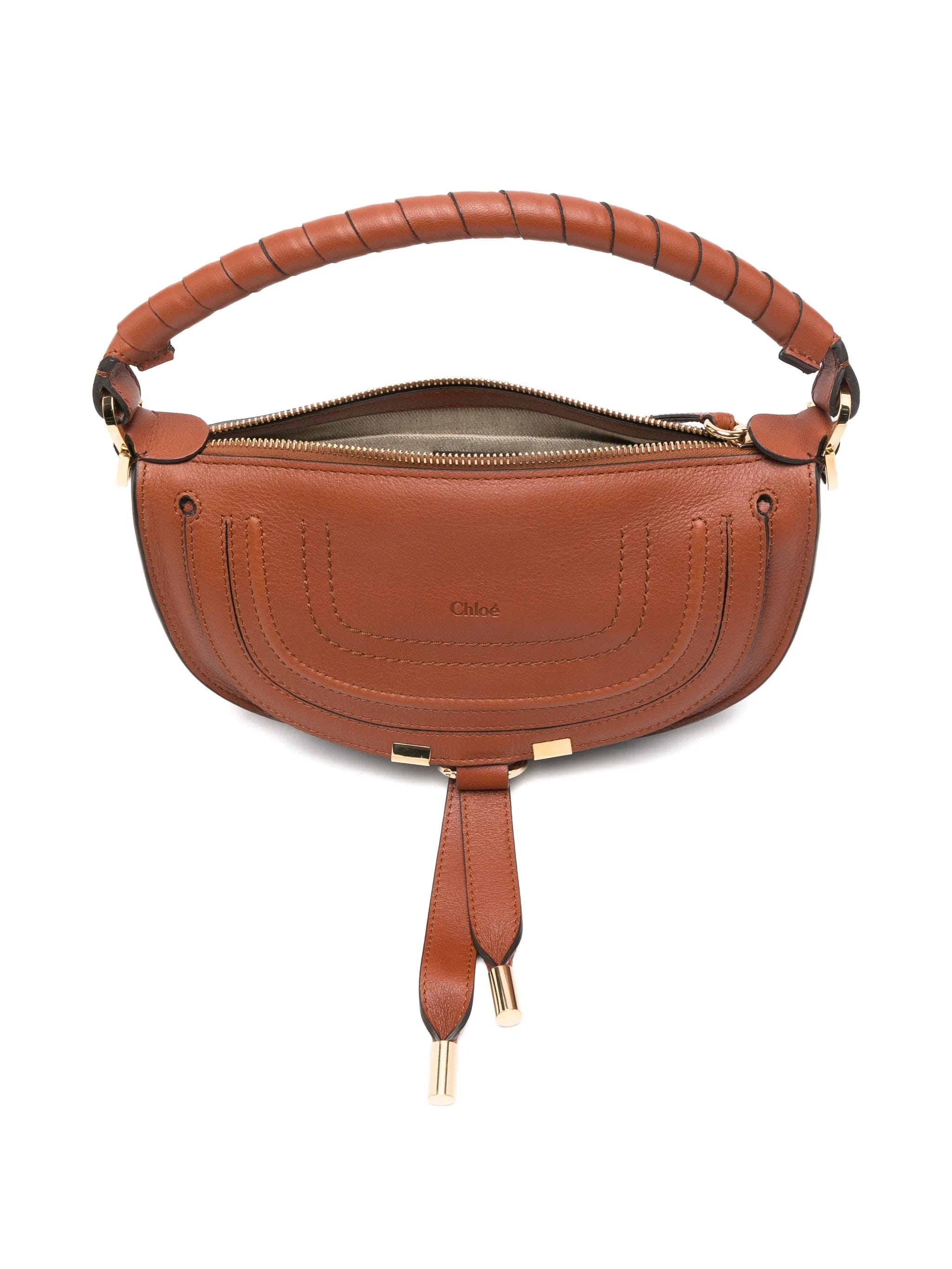 Chloé mini Marcie twisted - handle leather shoulder bag