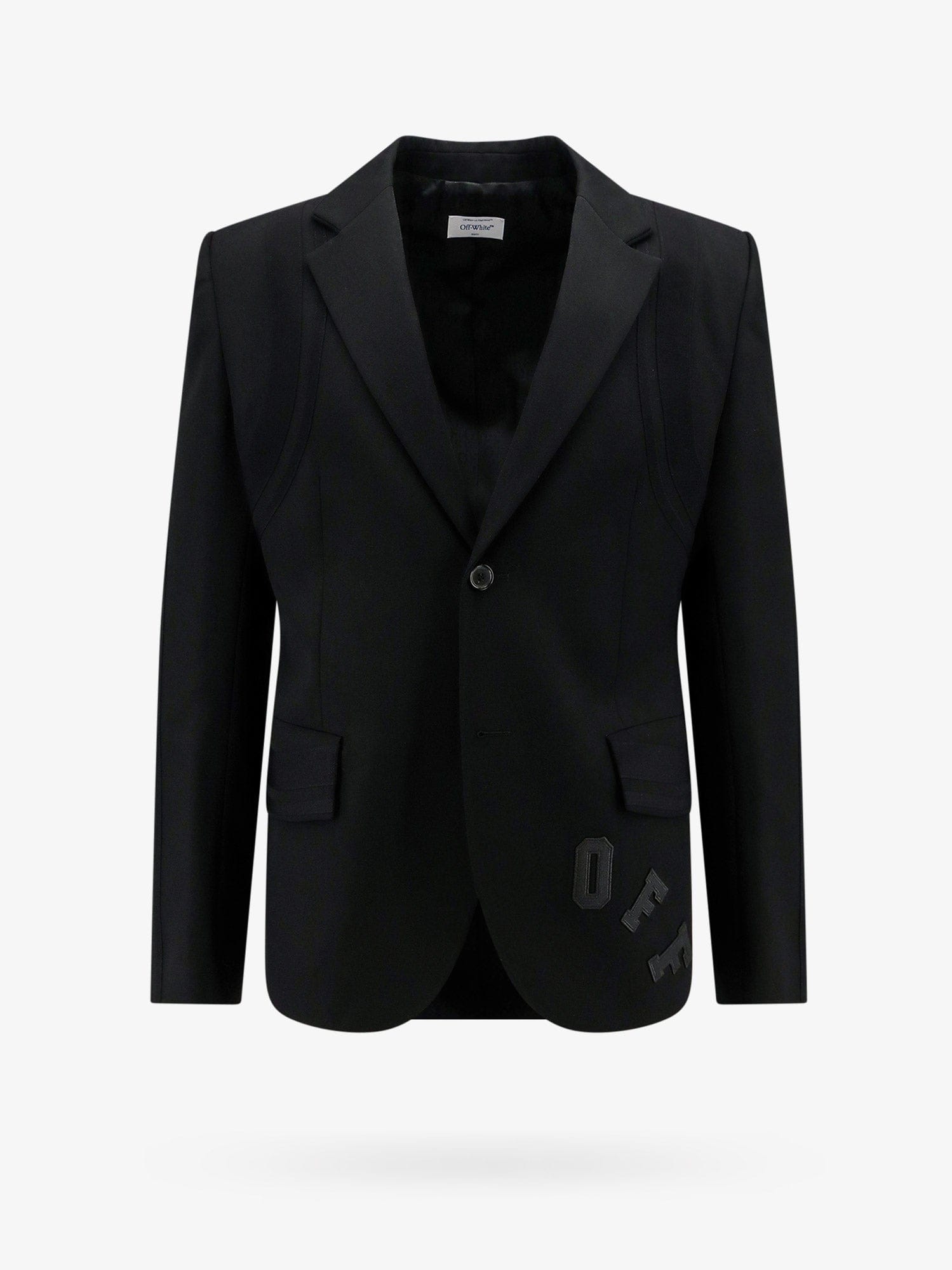 OFF WHITE Virgin wool blazer with off patch