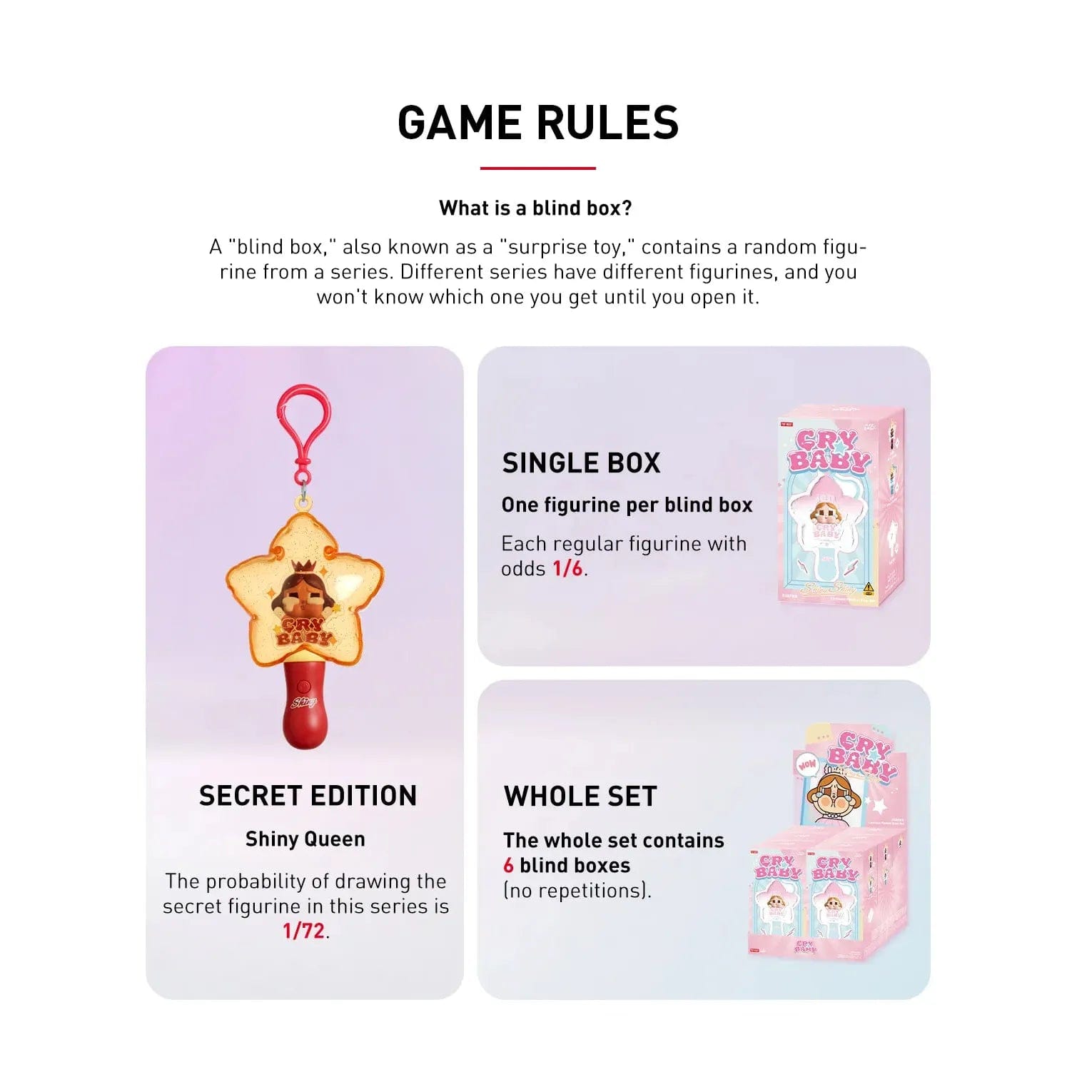 Pop Mart Crybaby Shiny Shiny Series Luminous Pendant Blind Box