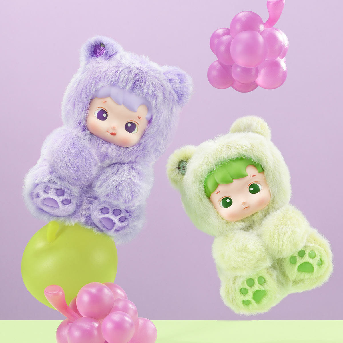 Pop Mart HACIPUPU Gummy Bear Series Vinyl Face Plush Pendant Single Blind Box