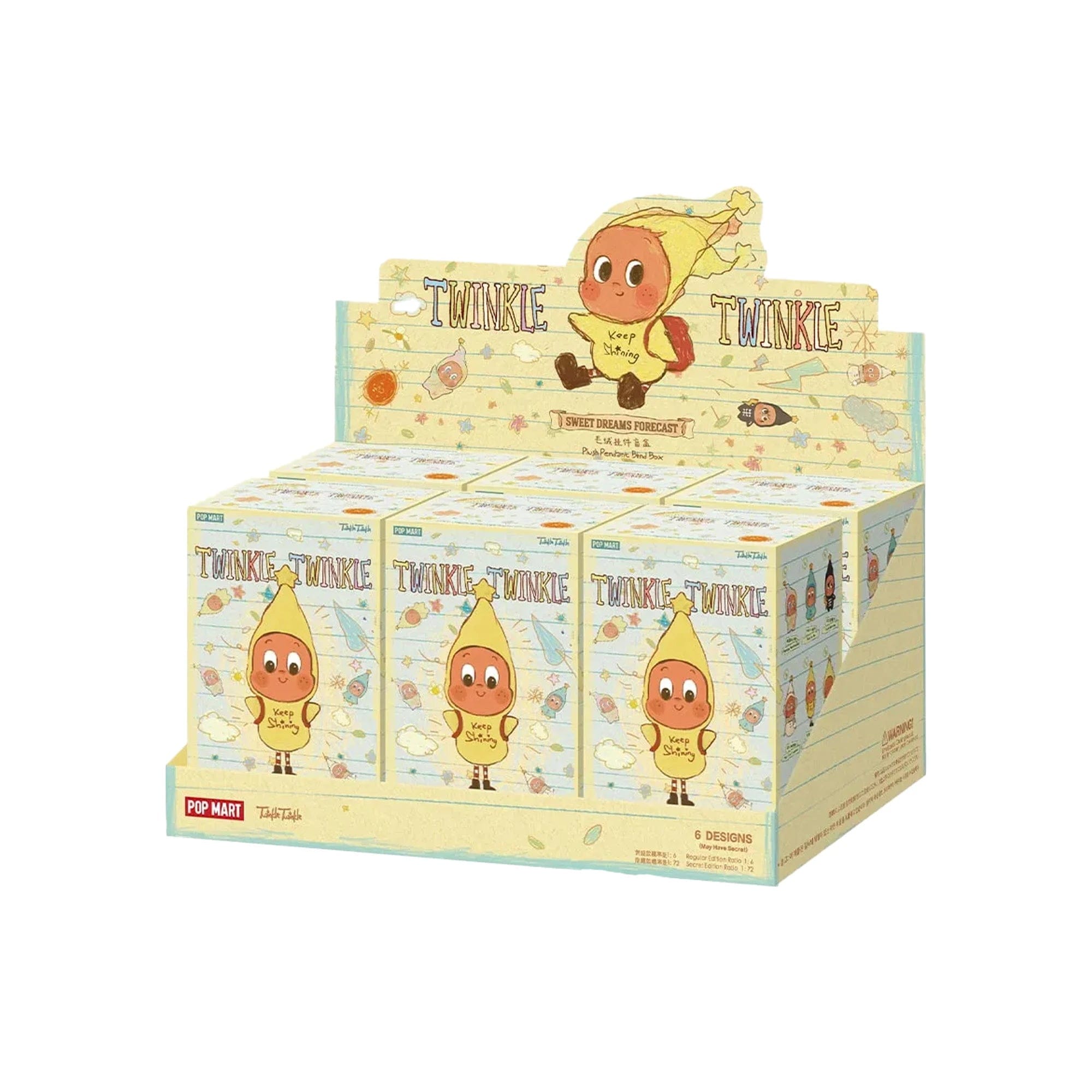 POP MART Twinkle Twinkle Sweet Dreams Forecast Series Plush Pendant (6 Blind Boxes)