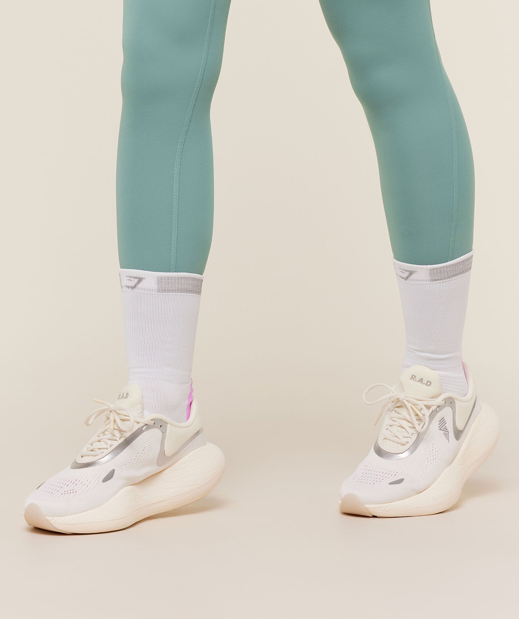 Gymshark Women's Gymshark Running Elite Crew Sock Single White