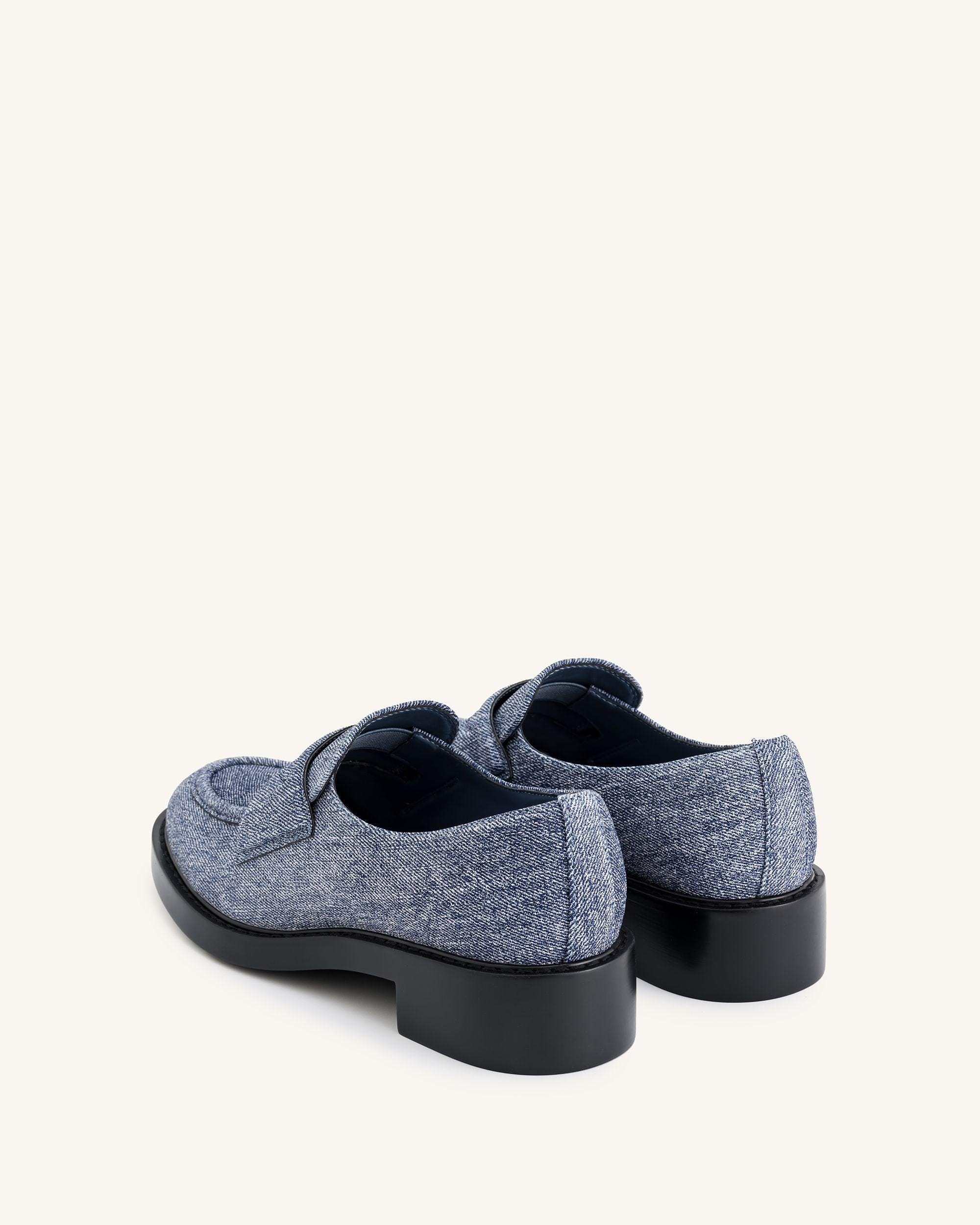 Jw Pei Micah Denim Embossed Chunky Loafer Blue