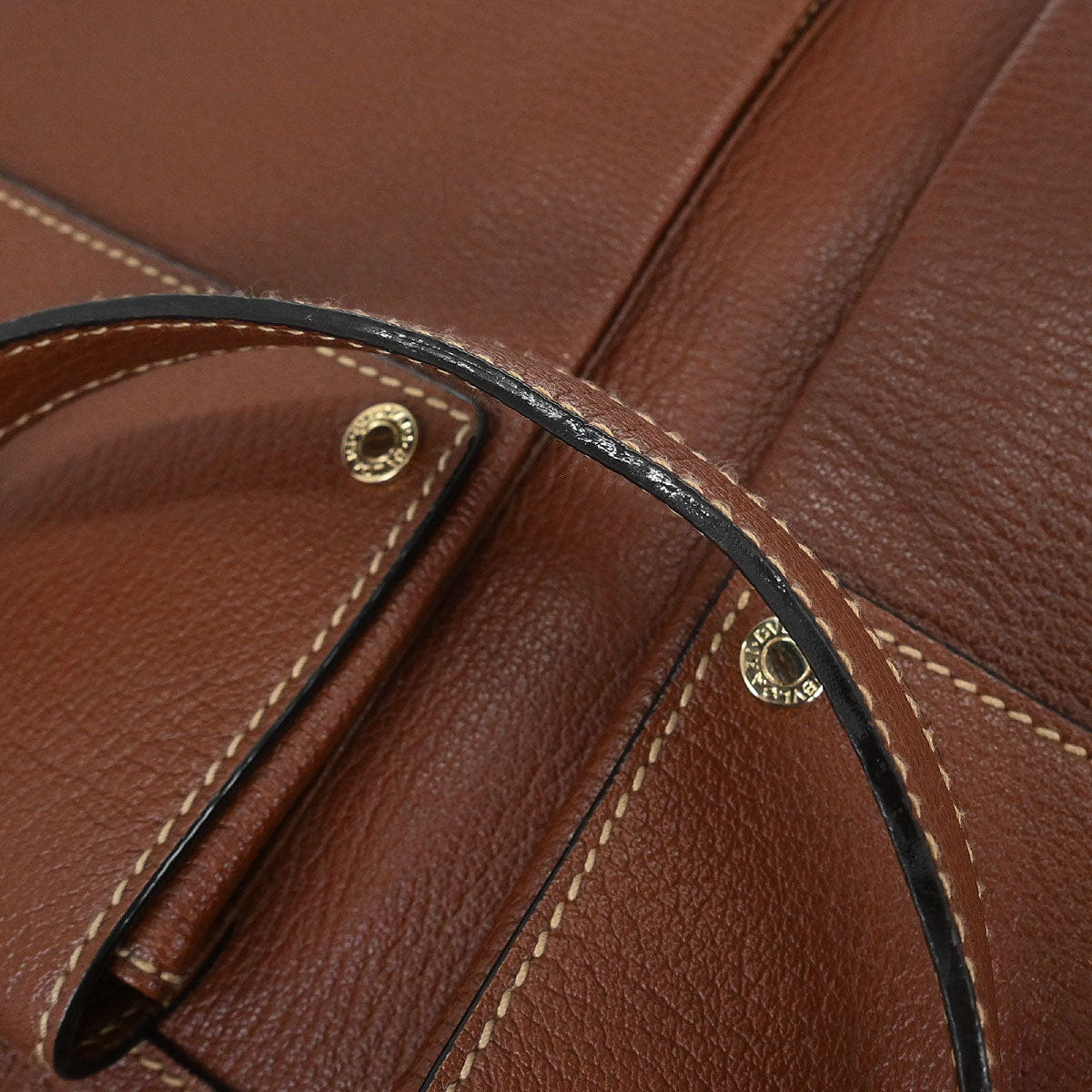 Other Brand Bvlgari Brown Leather 2way Shoulder Handbag