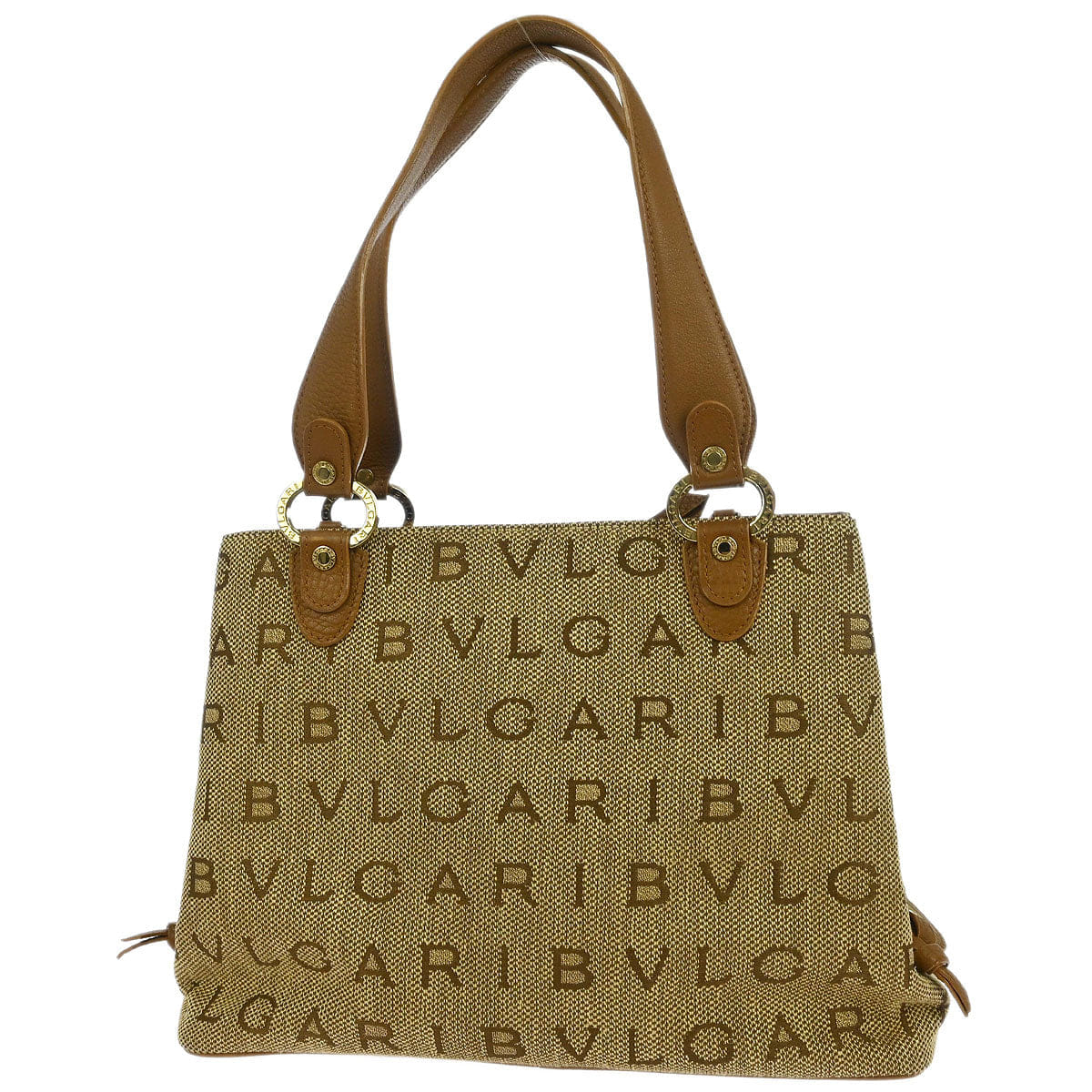 Other Brand Bvlgari Brown Canvas Logomania Handbag