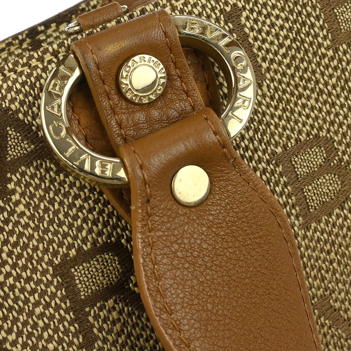Other Brand Bvlgari Brown Canvas Logomania Handbag