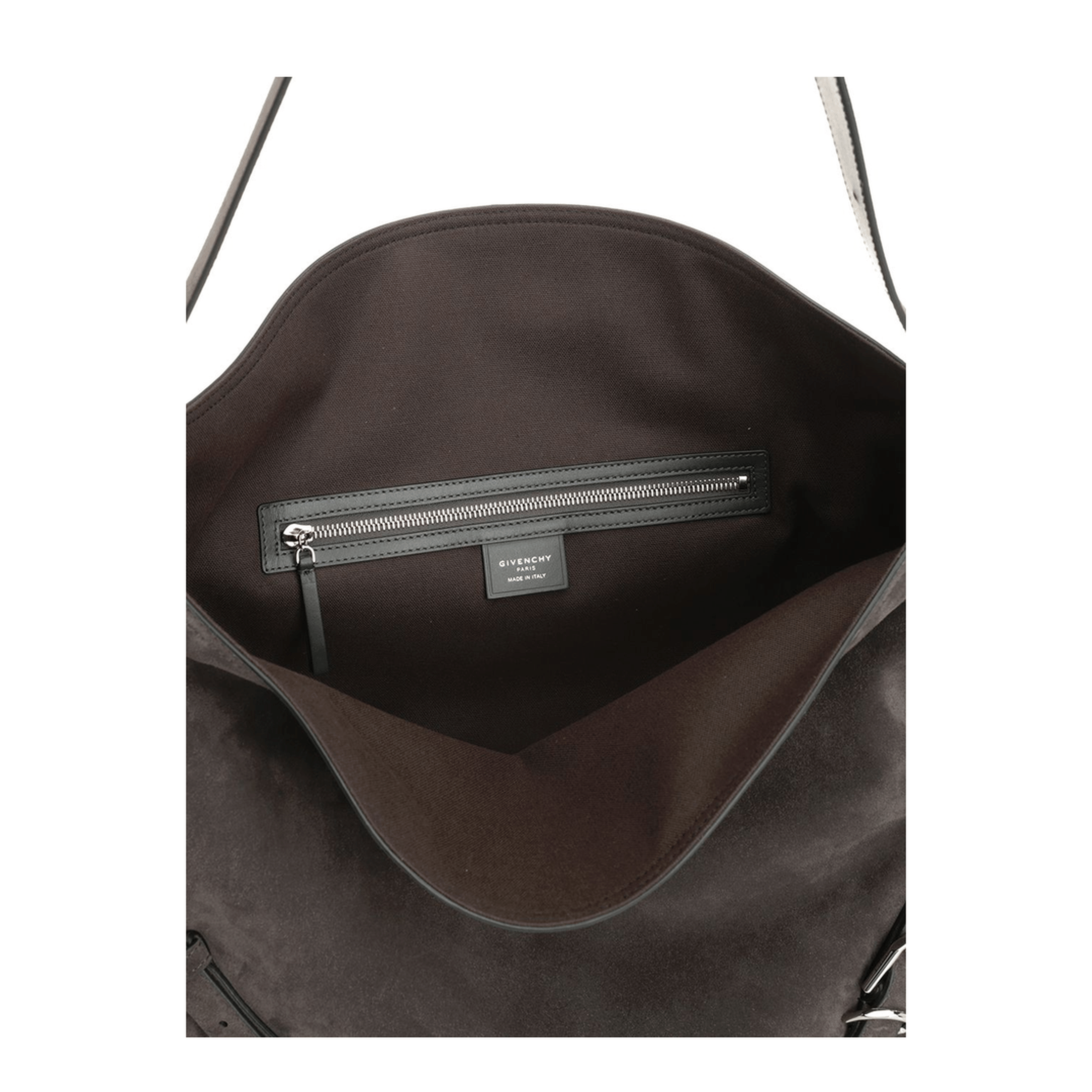 Givenchy Voyou Large Calf Leather Shoulder Bag - Dark Grey