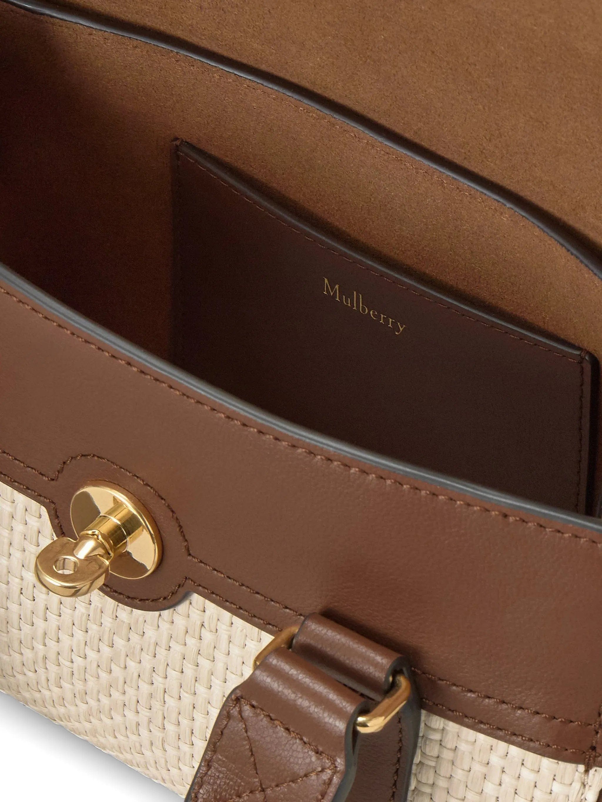Mulberry Mini Bayswater raffia crossbody bag