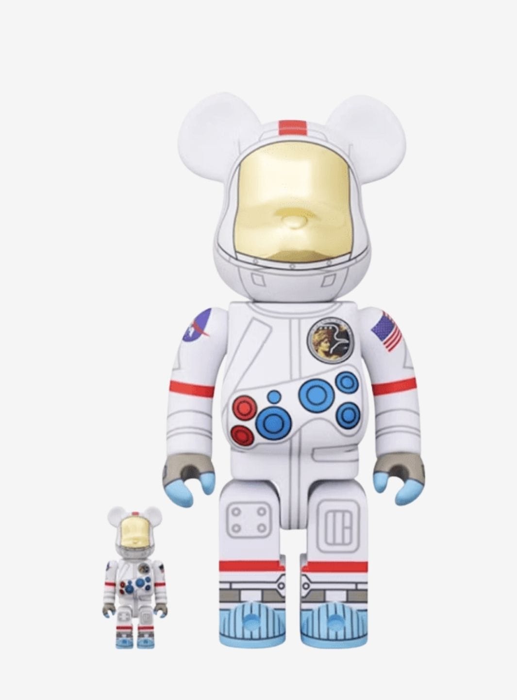 Bearbrick Apollo17 Astronaut 100% & 400% Set