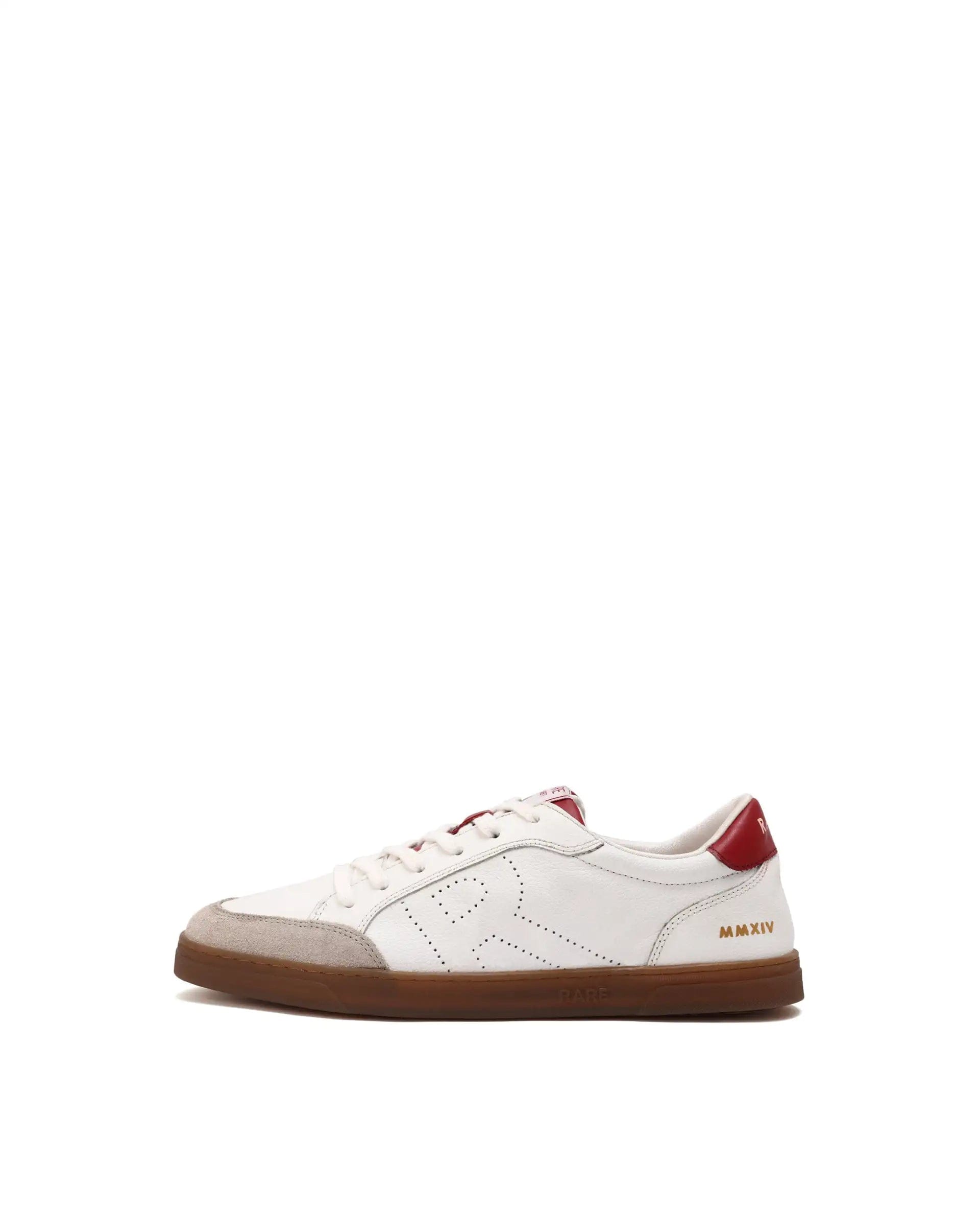 RAREZ Rare Rabbit Mens Rocco Red Round Toe Low Top Perforated Lace - Up Sneaker Shoes
