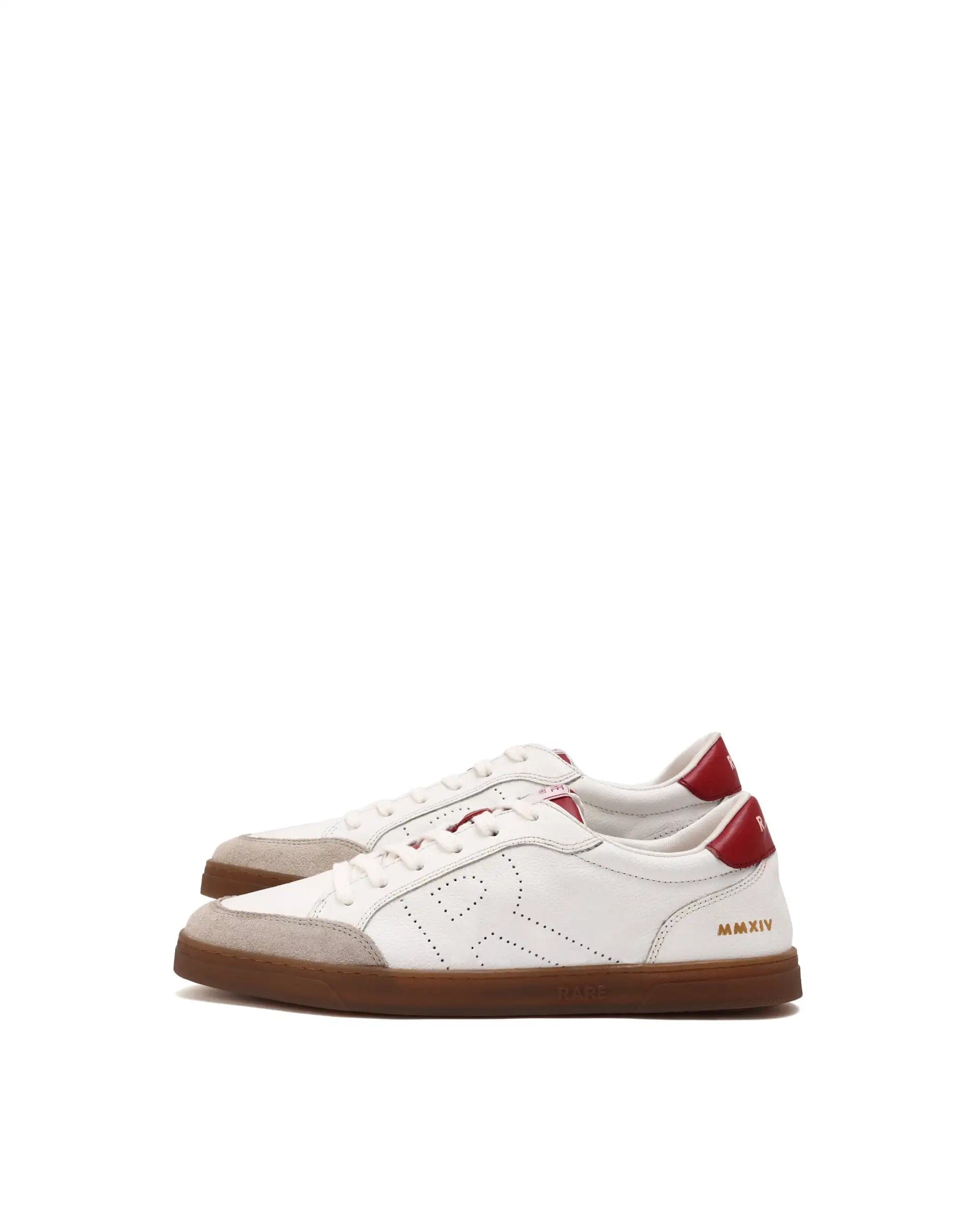 RAREZ Rare Rabbit Mens Rocco Red Round Toe Low Top Perforated Lace - Up Sneaker Shoes