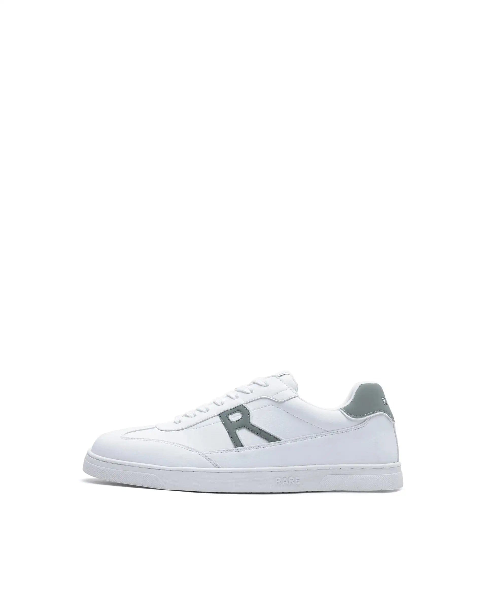 RAREZ Rare Rabbit Men's Athens White Micro Leather Sneaker