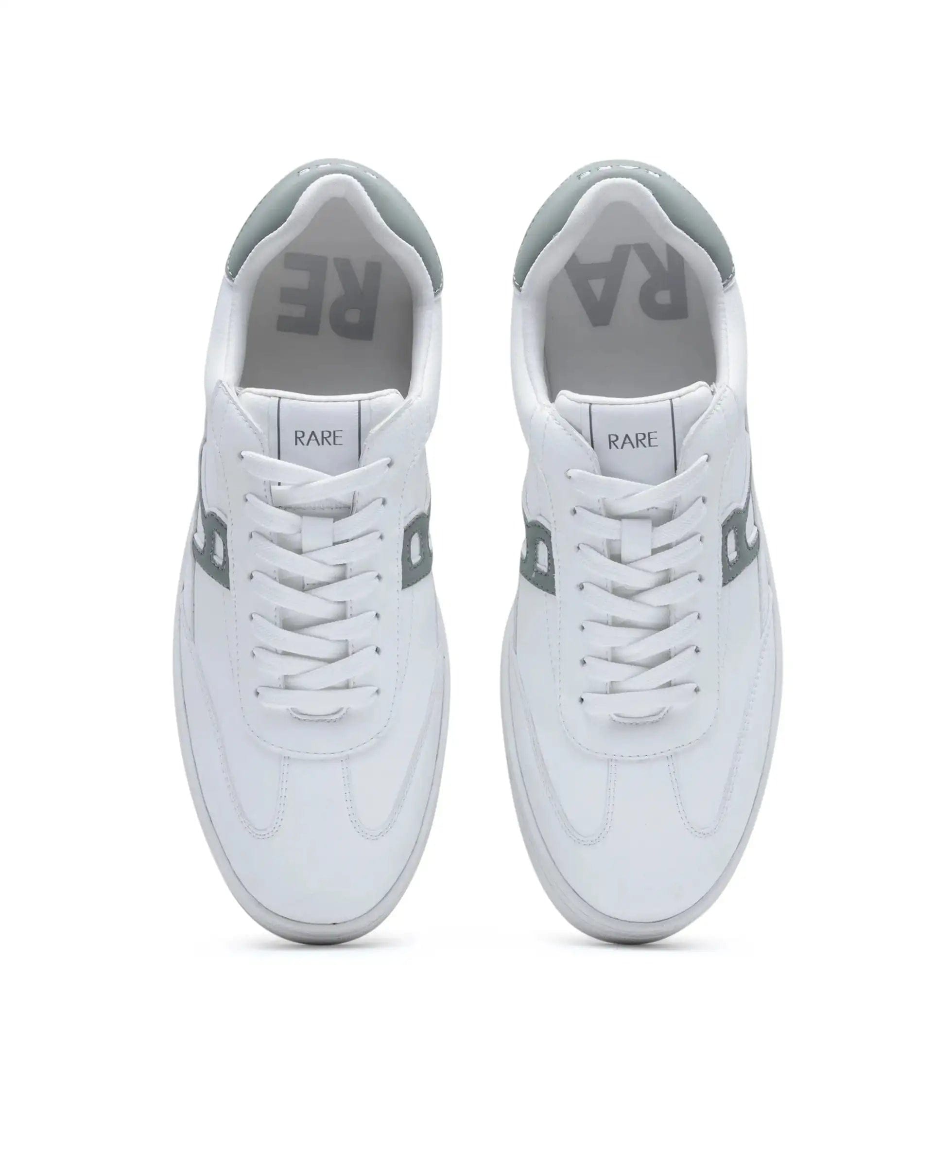 RAREZ Rare Rabbit Men's Athens White Micro Leather Sneaker