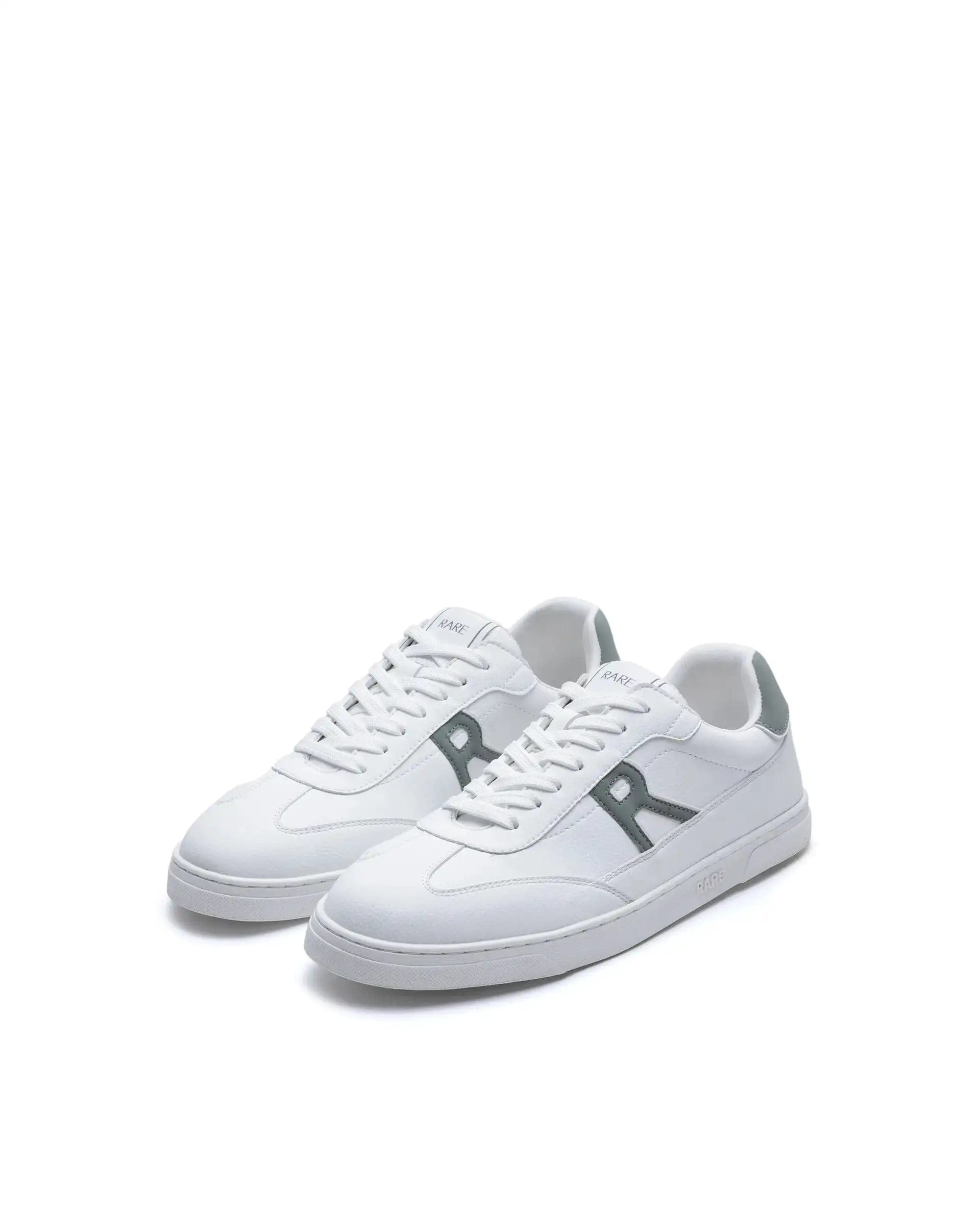 RAREZ Rare Rabbit Men's Athens White Micro Leather Sneaker