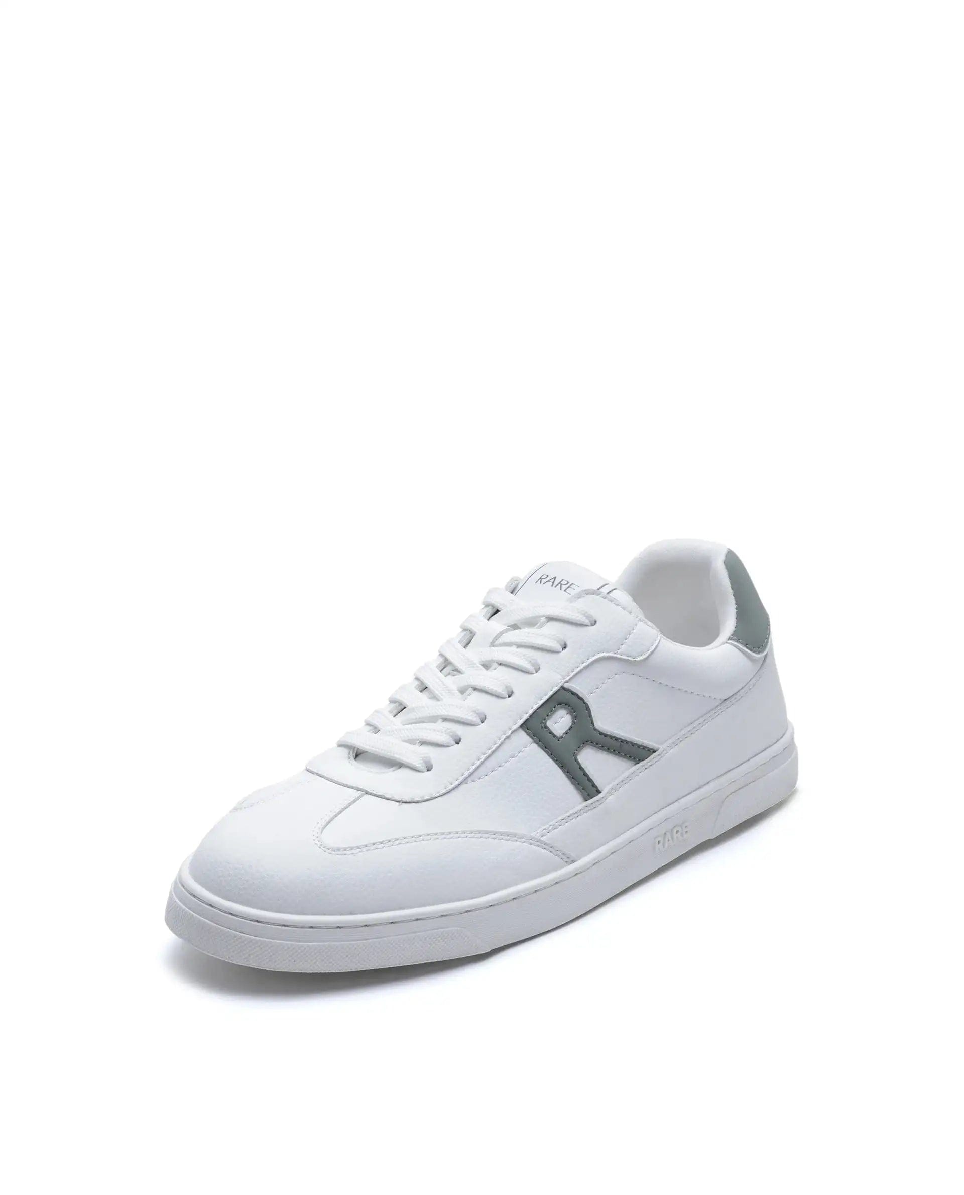 RAREZ Rare Rabbit Men's Athens White Micro Leather Sneaker