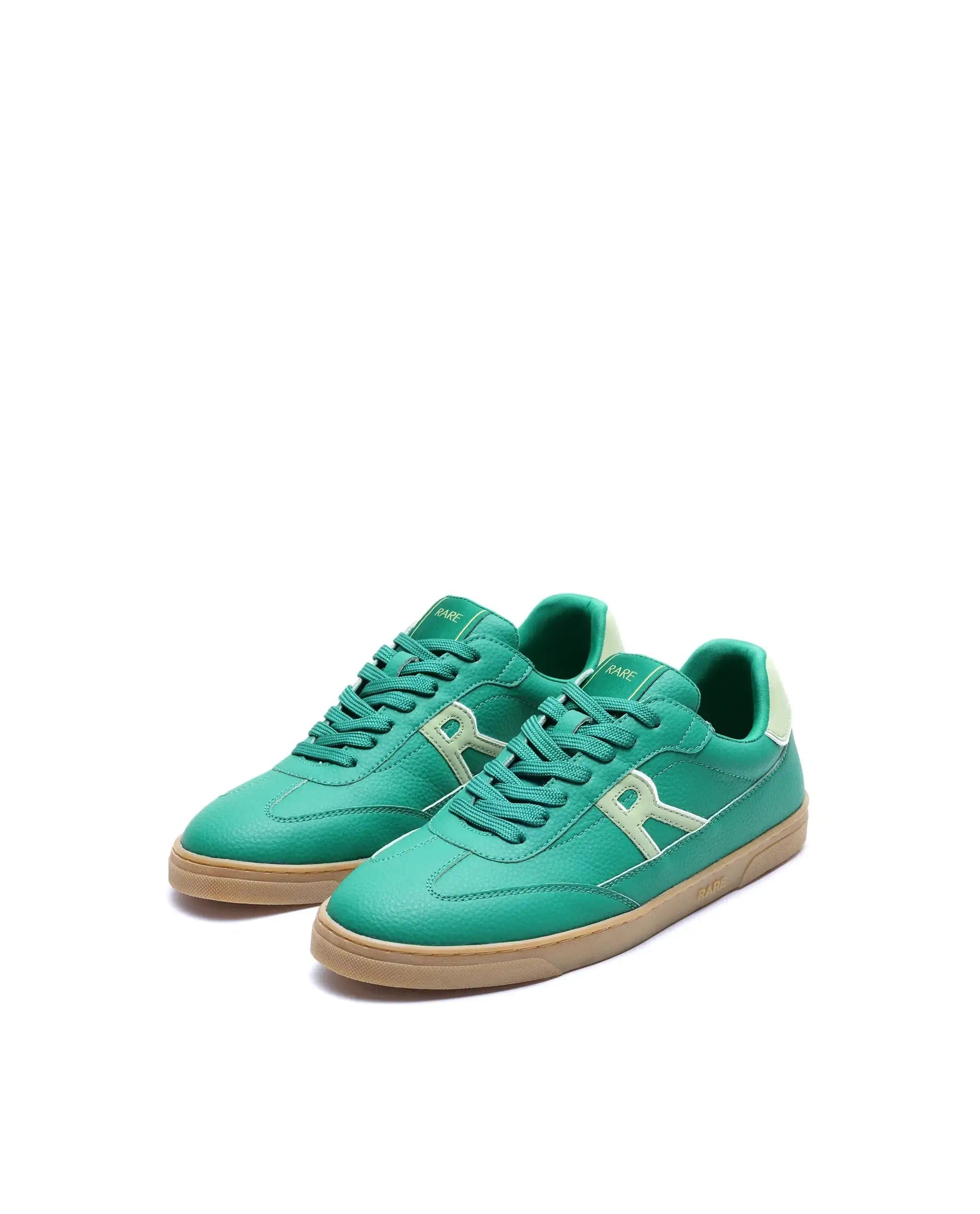 RAREZ Rare Rabbit Men's Athens Green Micro Leather Sneaker