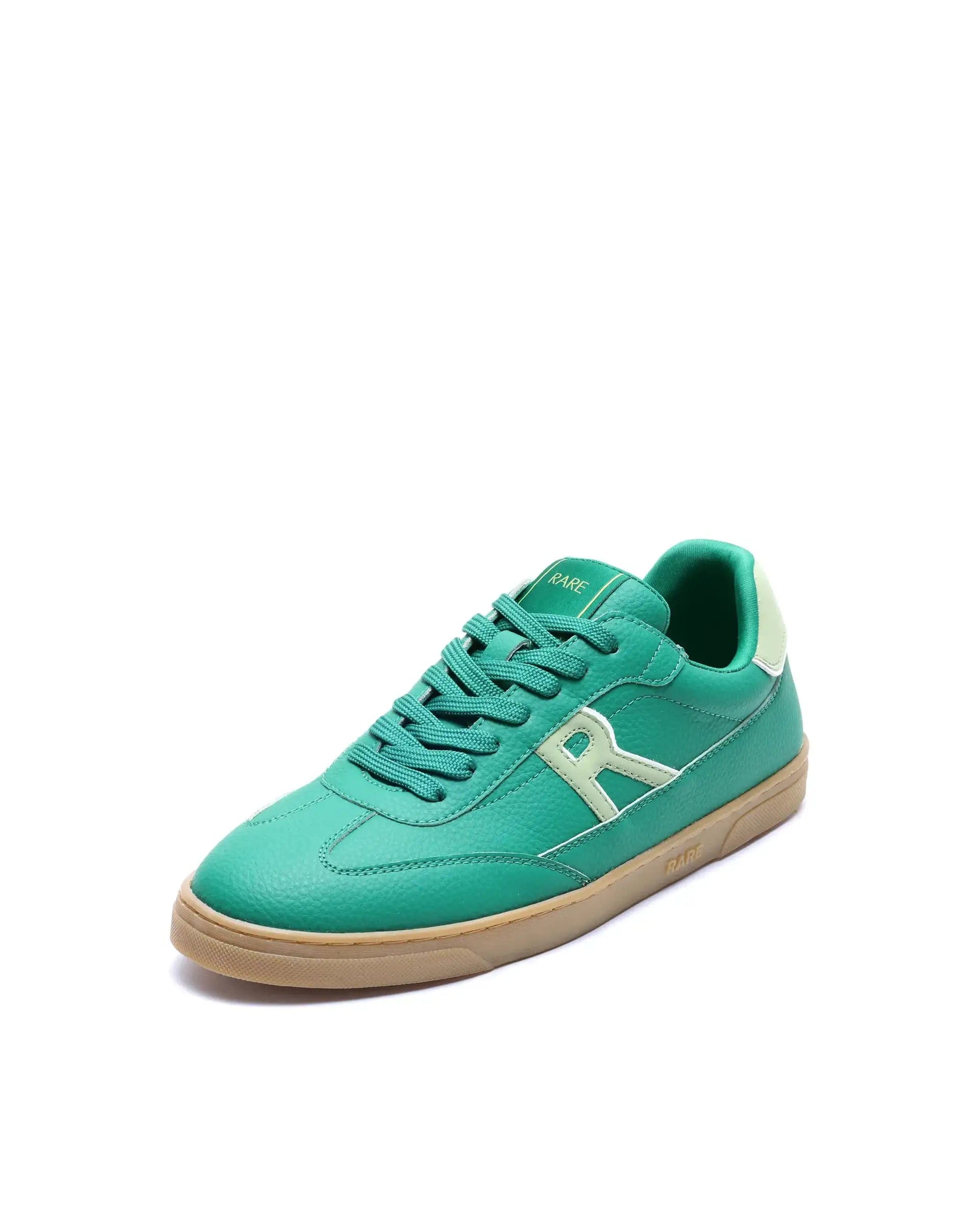 RAREZ Rare Rabbit Men's Athens Green Micro Leather Sneaker