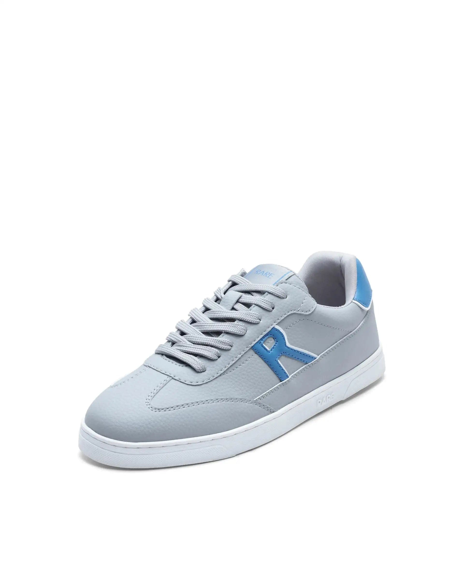 RAREZ Rare Rabbit Men's Athens Light Grey Micro Leather Sneaker