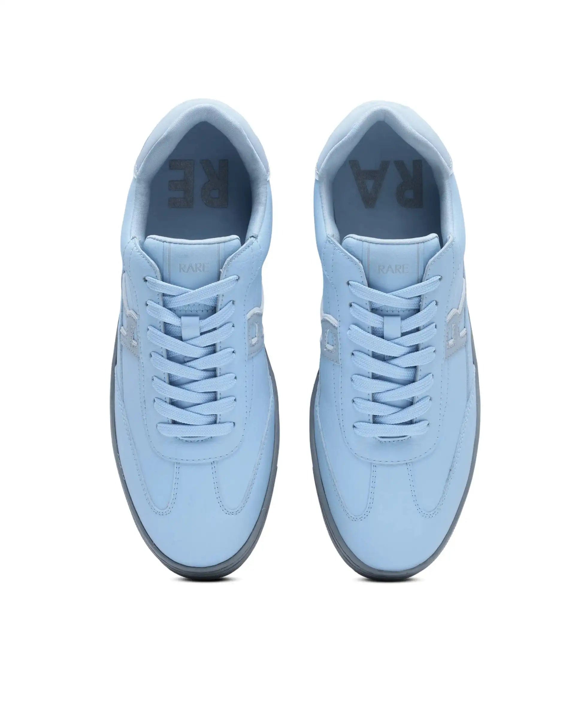 RAREZ Rare Rabbit Men's Athens Ice Blue Micro Leather Sneaker