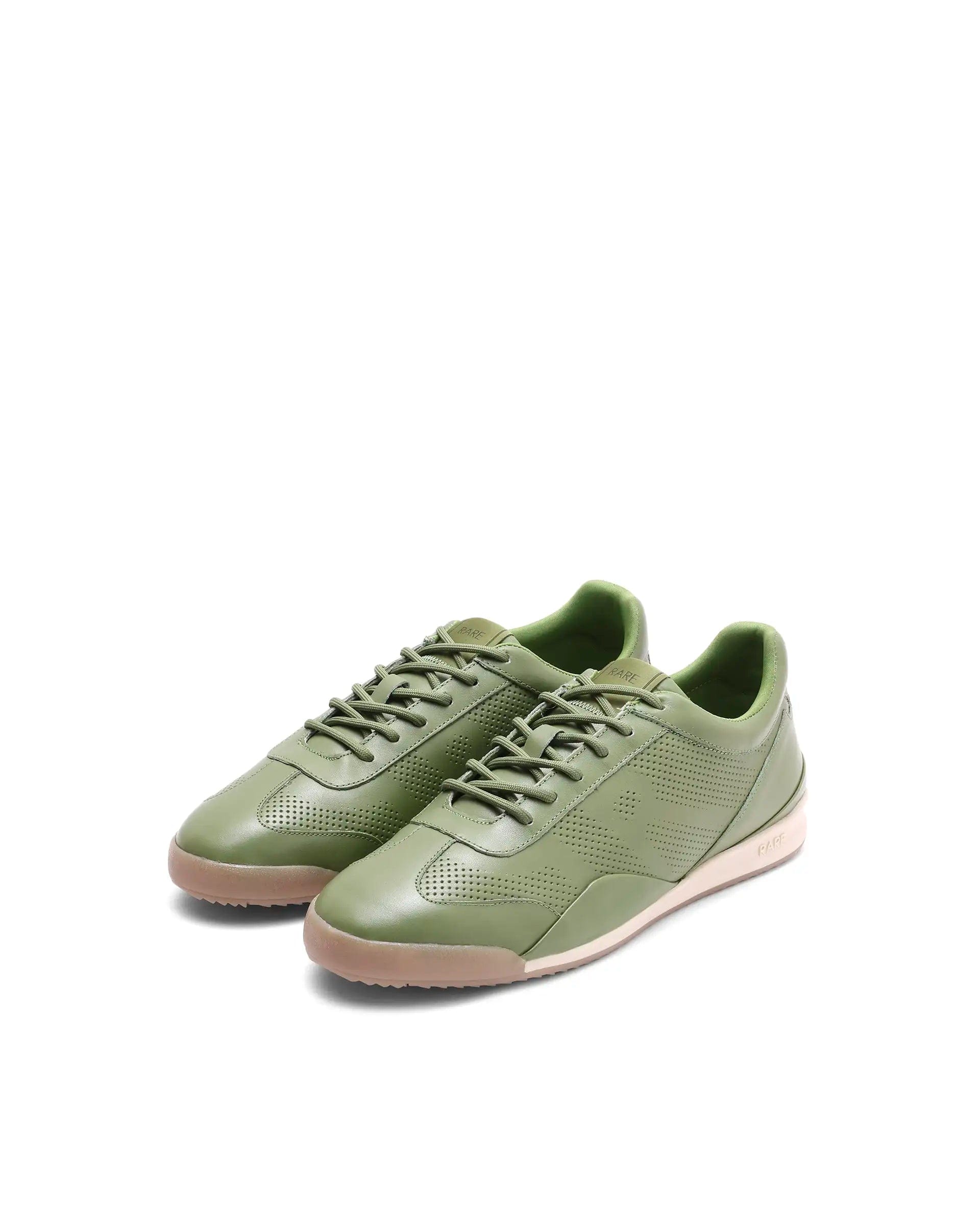 RAREZ Rare Rabbit Men's Cryon Matcha Leather Sneaker