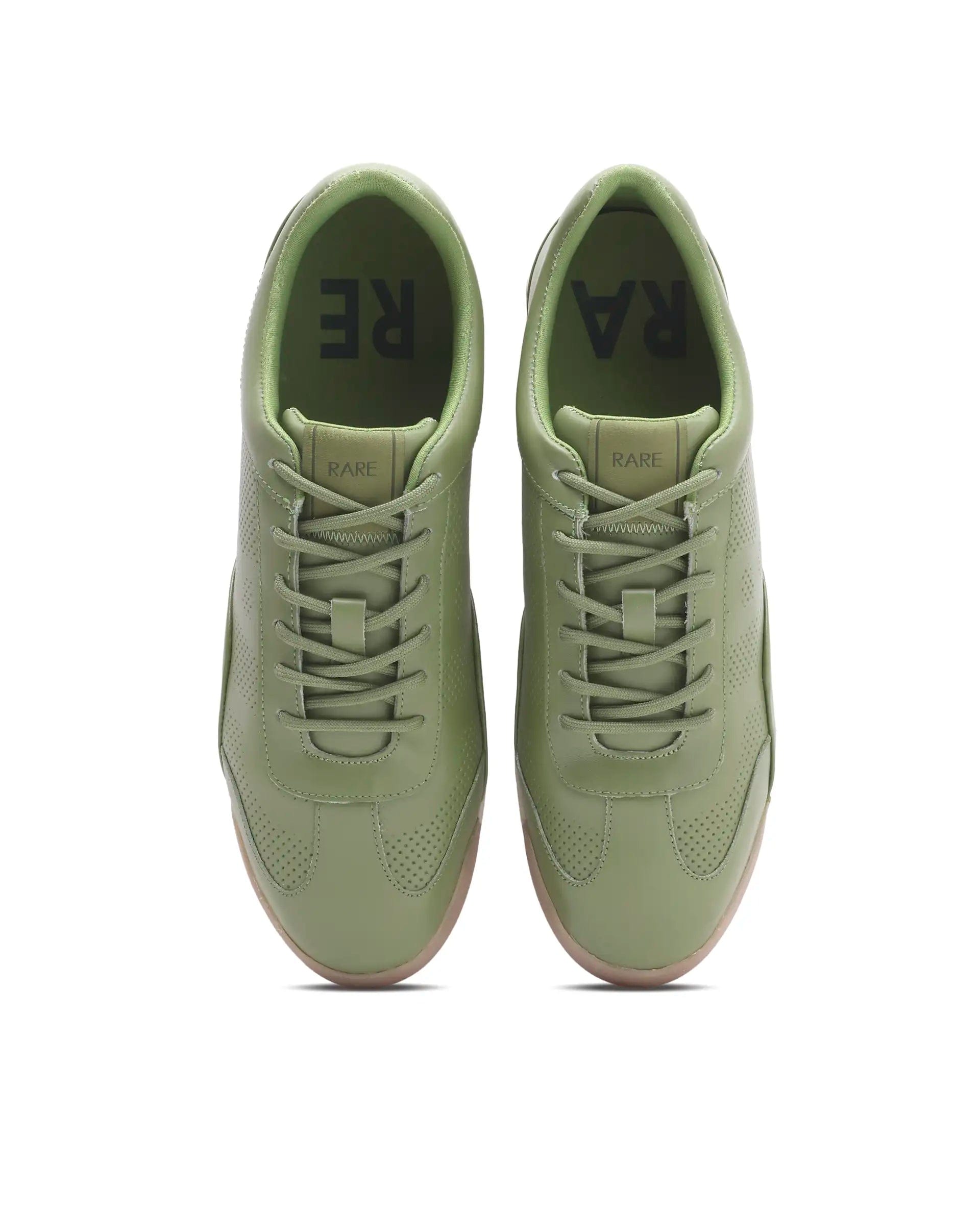 RAREZ Rare Rabbit Men's Cryon Matcha Leather Sneaker