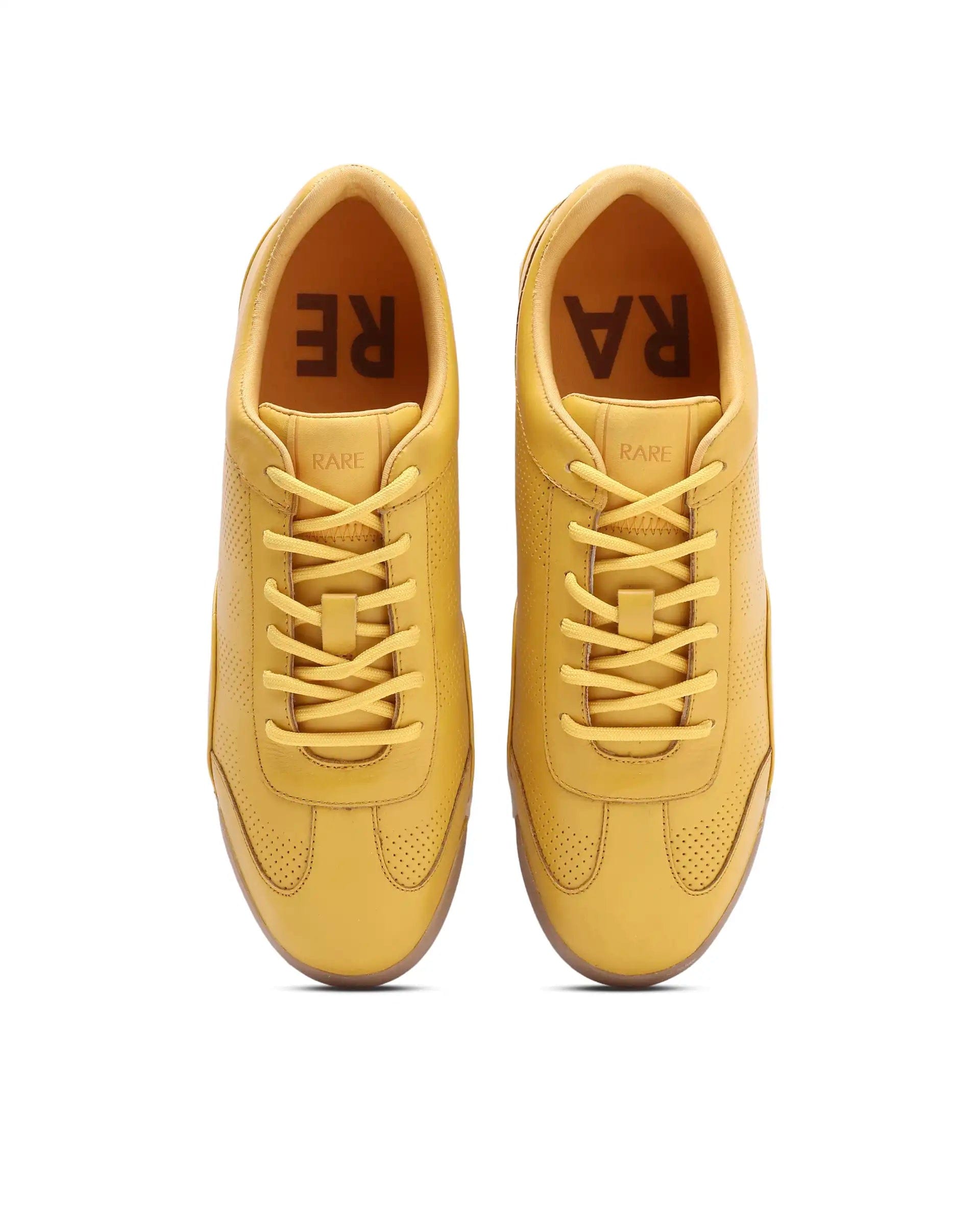 RAREZ Rare Rabbit Men's Cryon Yellow Leather Sneaker