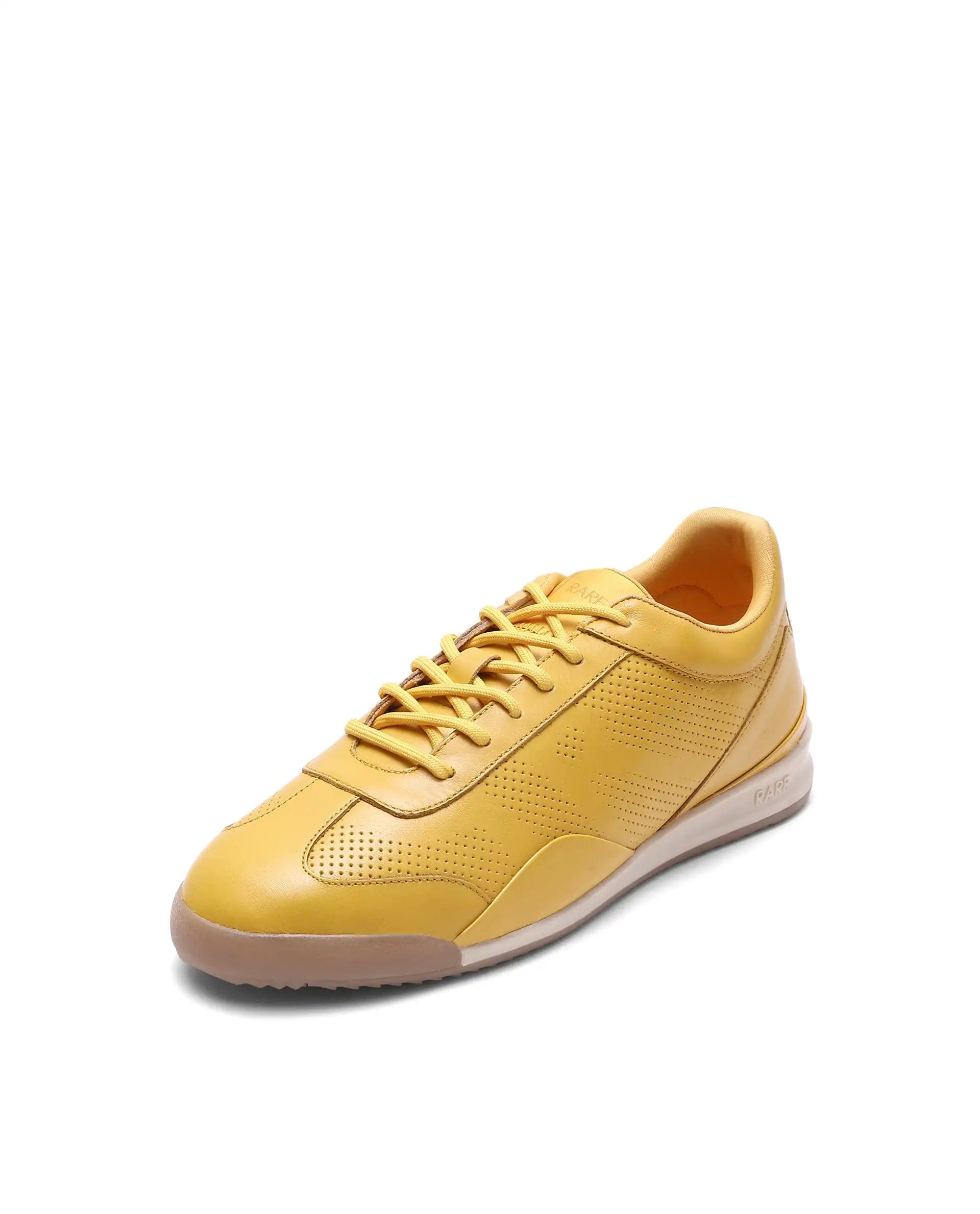 RAREZ Rare Rabbit Men's Cryon Yellow Leather Sneaker