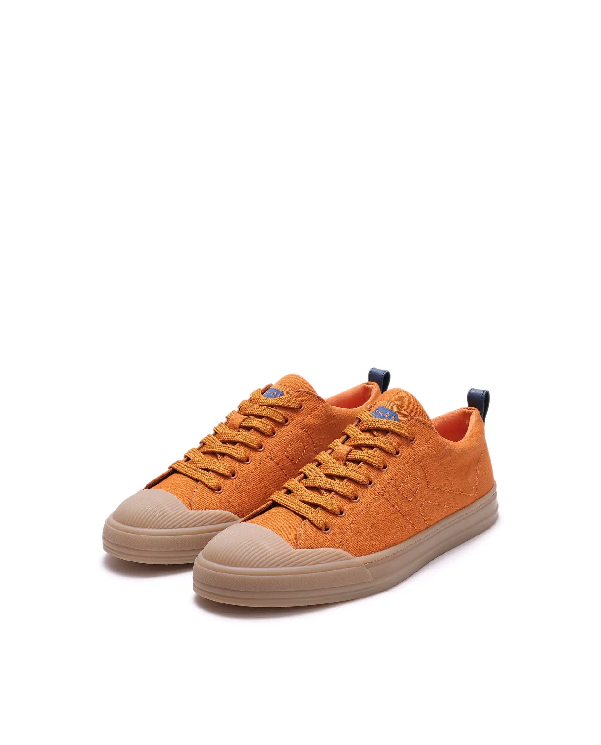 RAREZ Rare Rabbit Men's Sauron 77 Orange Micro Leather Sneaker