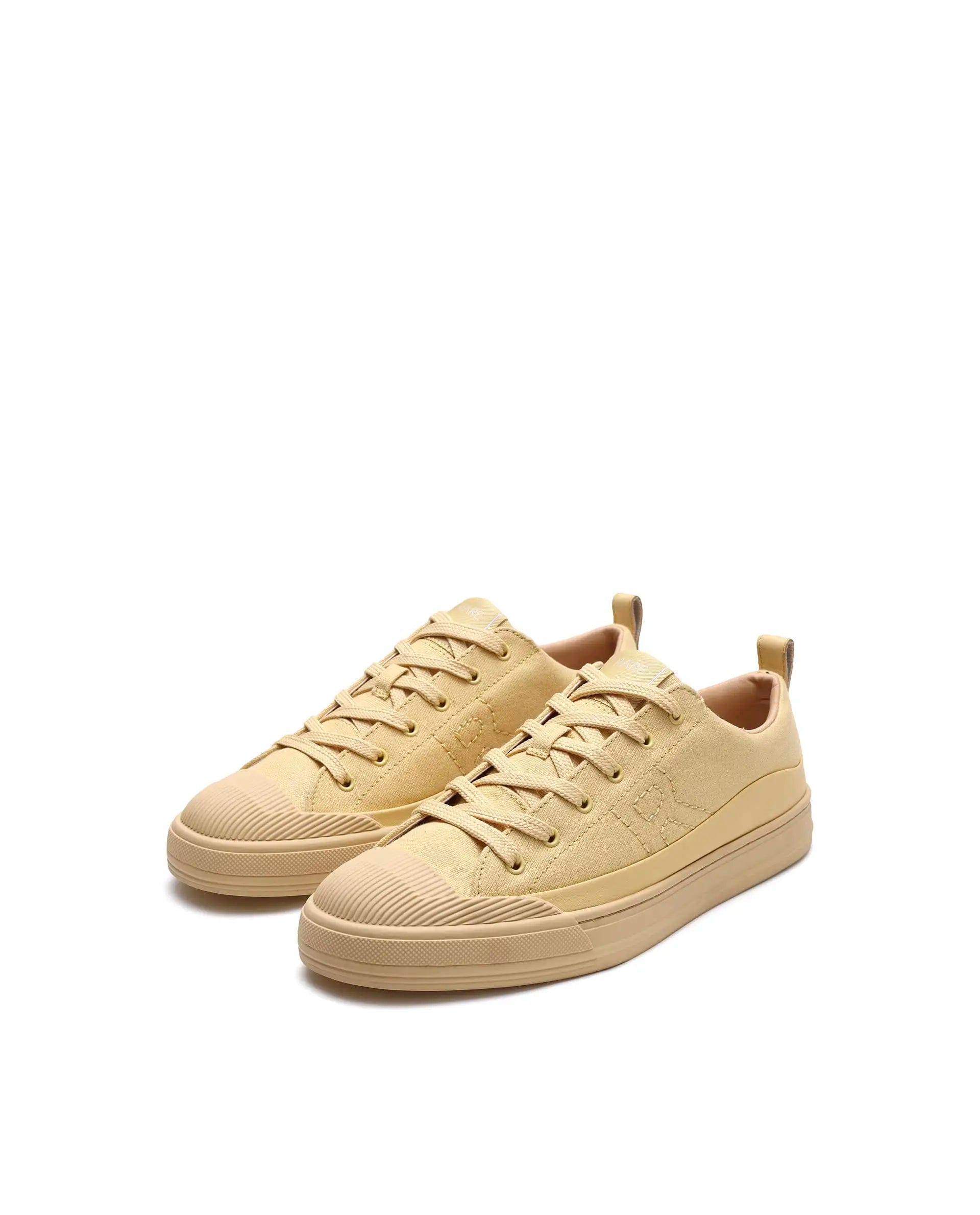 RAREZ Rare Rabbit Men's Sauron Wave 60 Light Yellow Micro Leather Sneaker