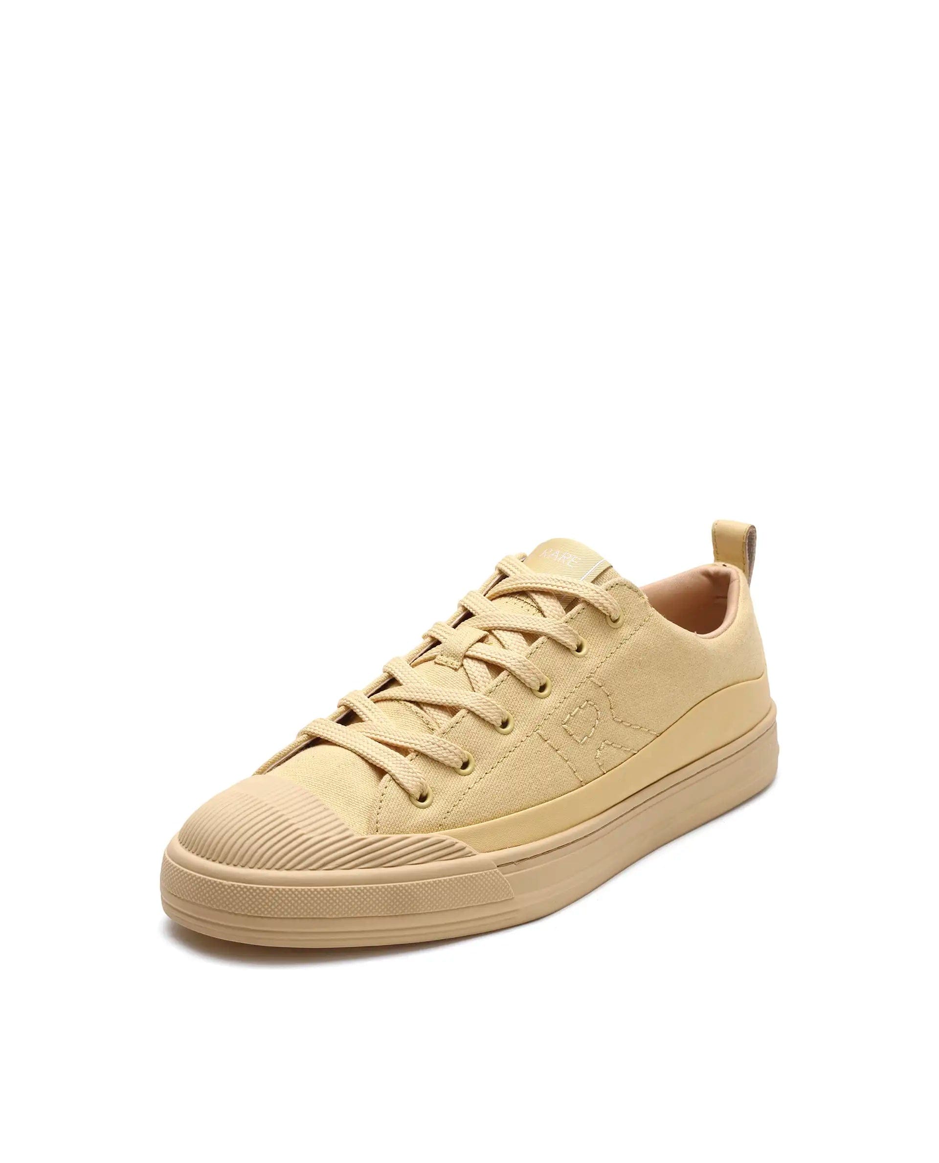 RAREZ Rare Rabbit Men's Sauron Wave 60 Light Yellow Micro Leather Sneaker