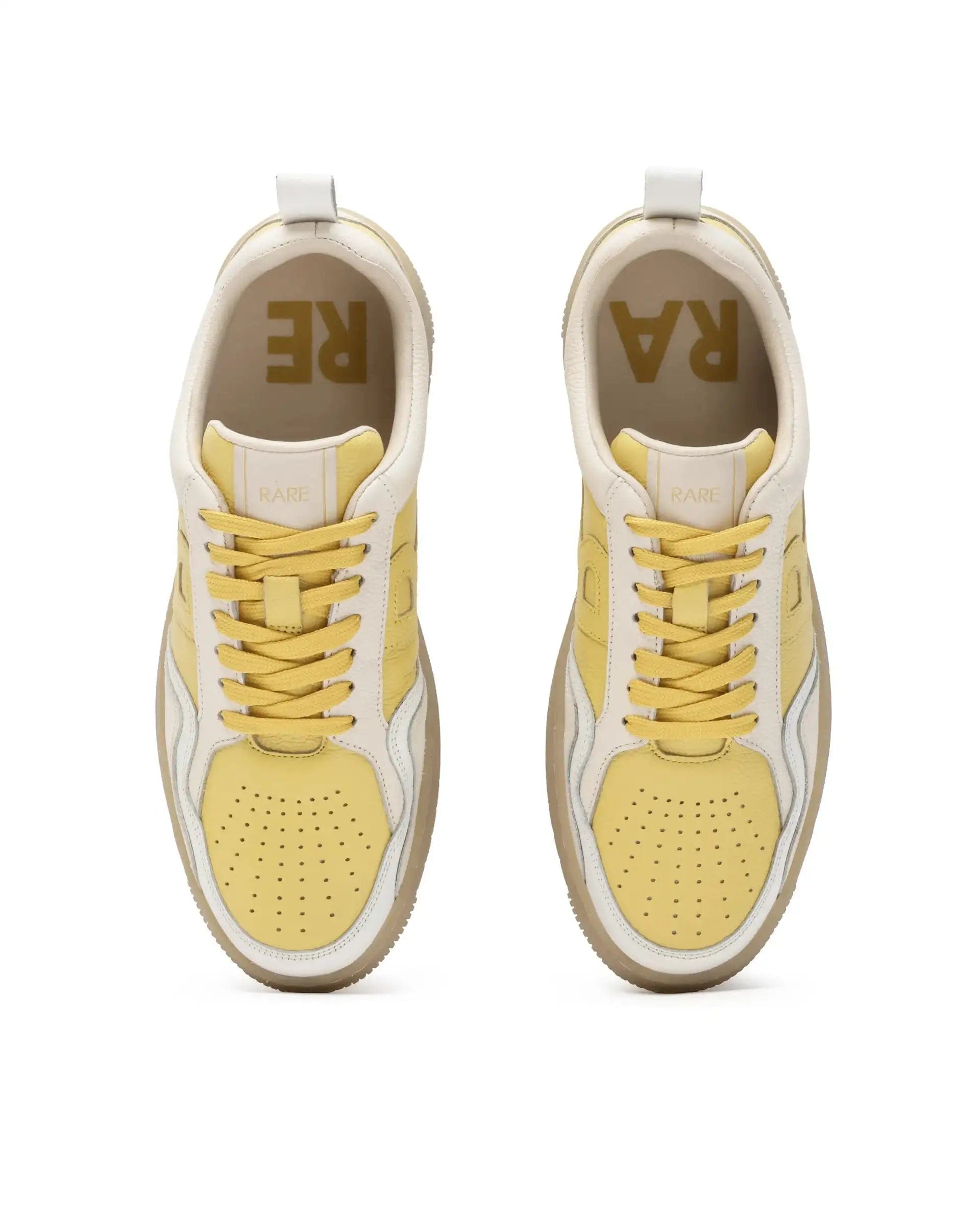 RAREZ Rare Rabbit Men Edamon Yellow Leather Lace - Up Sneaker