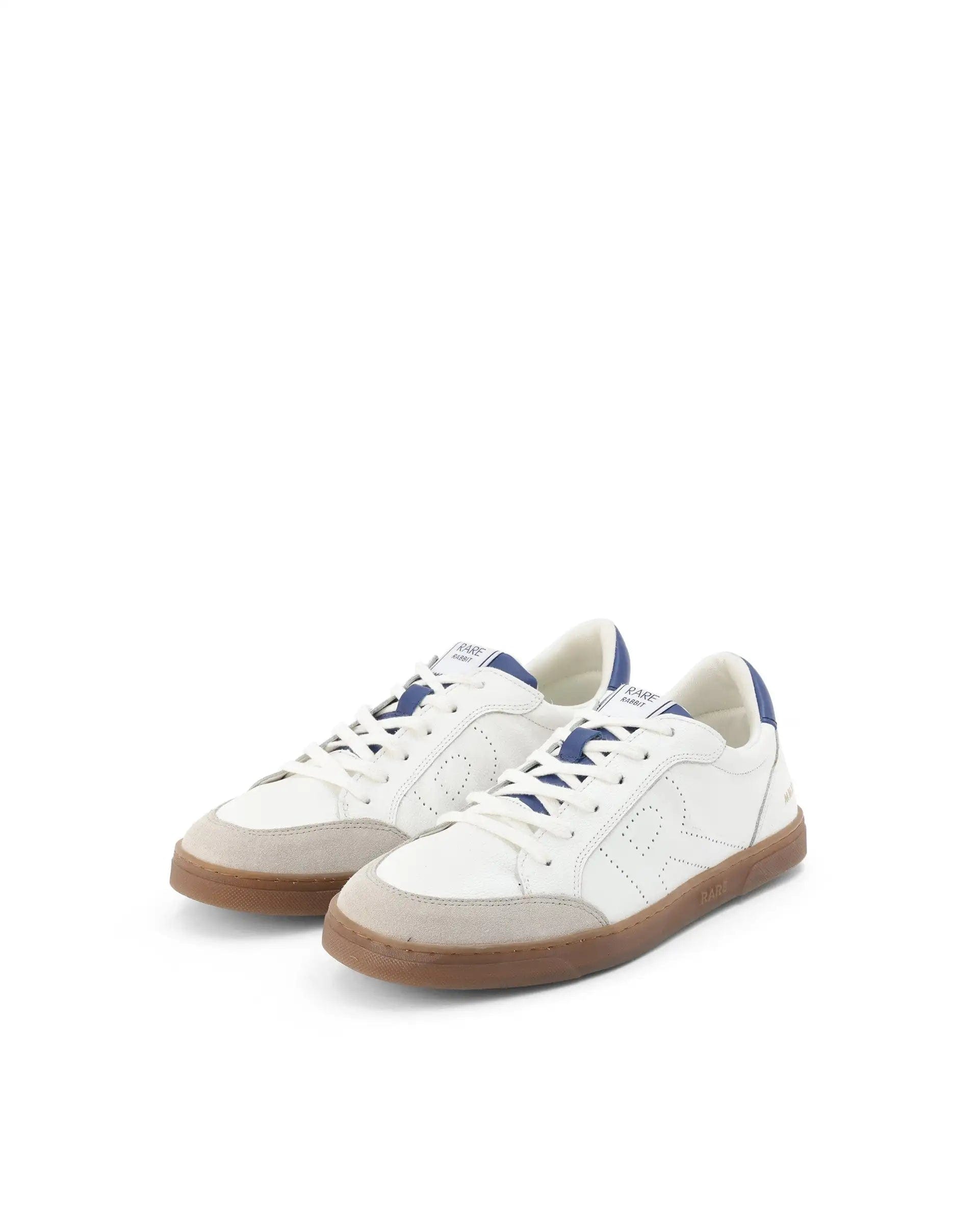 RAREZ Rare Rabbit Mens Rocco Blue Round Toe Low Top Perforated Lace - Up Sneaker Shoes