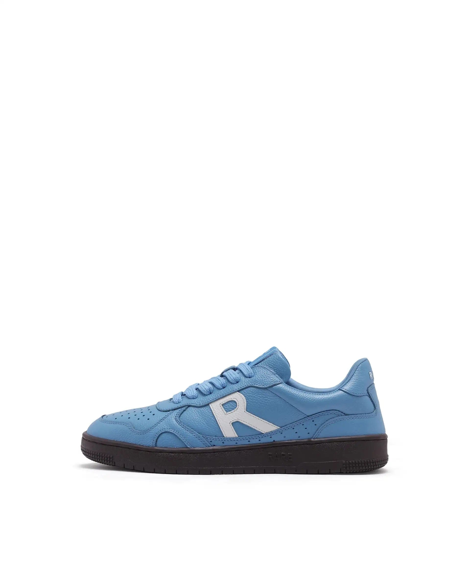 RAREZ Rare Rabbit Men's Kepler Blue Genuine Leather Low - Top Lace - Up Sneaker Shoes
