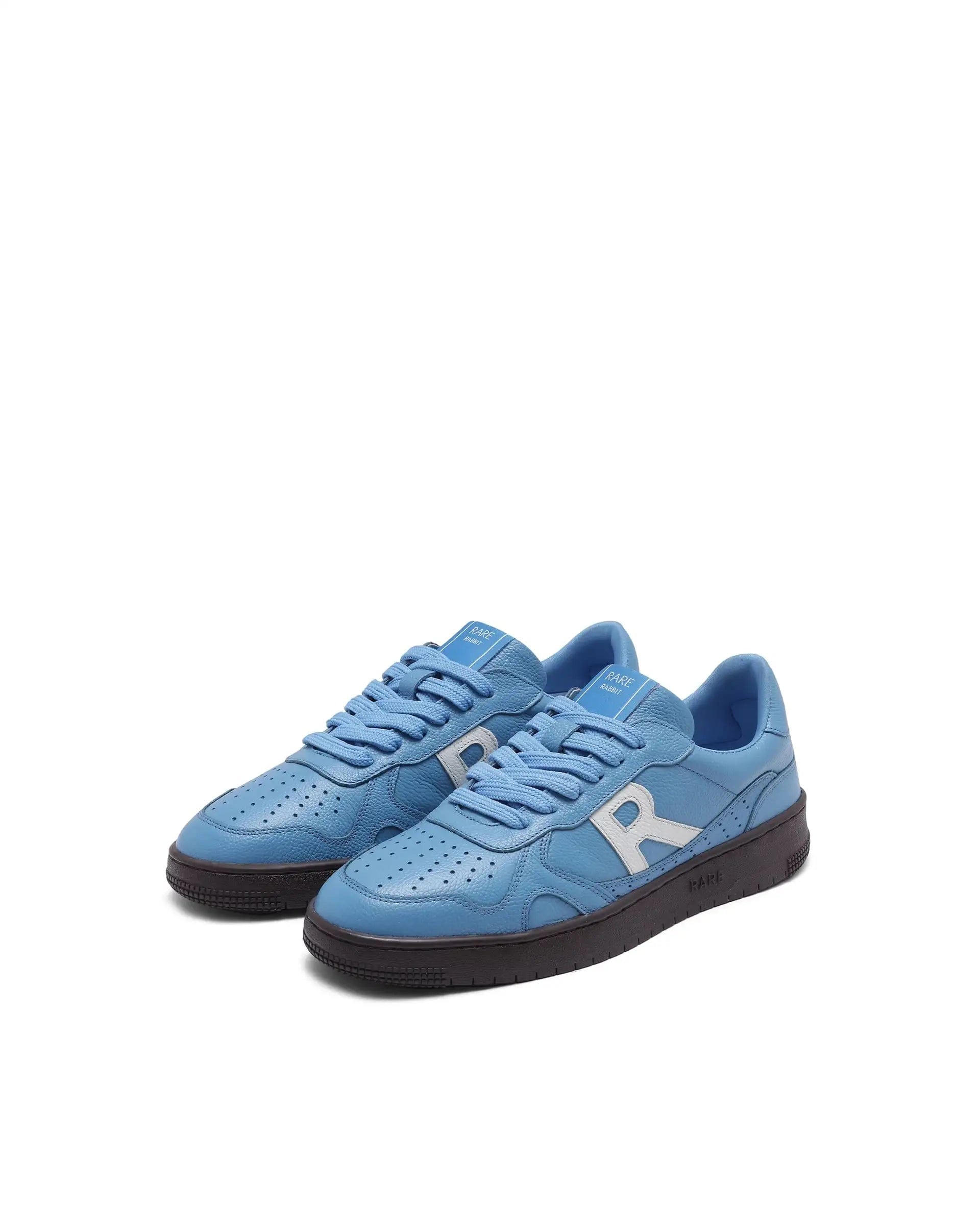 RAREZ Rare Rabbit Men's Kepler Blue Genuine Leather Low - Top Lace - Up Sneaker Shoes
