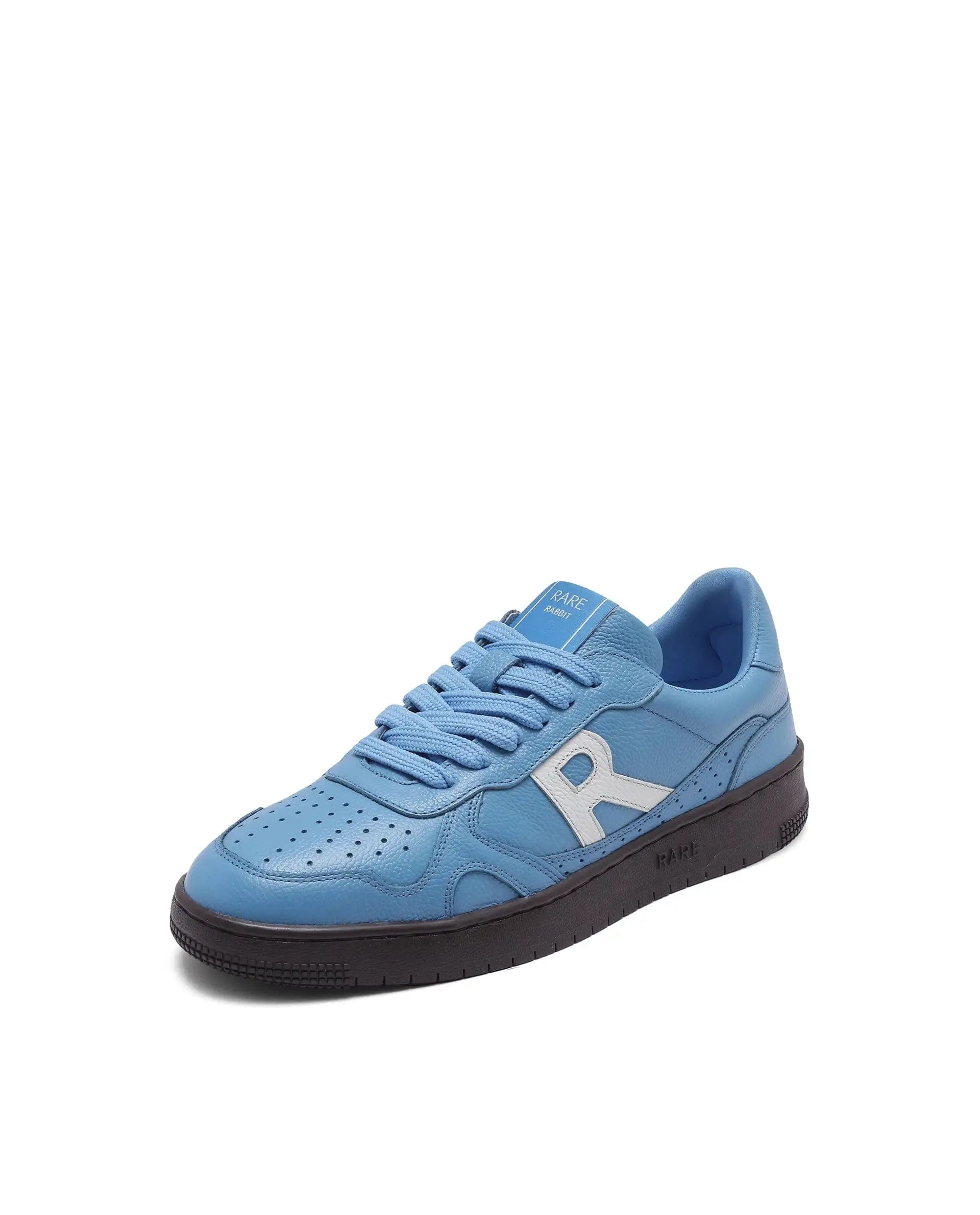 RAREZ Rare Rabbit Men's Kepler Blue Genuine Leather Low - Top Lace - Up Sneaker Shoes
