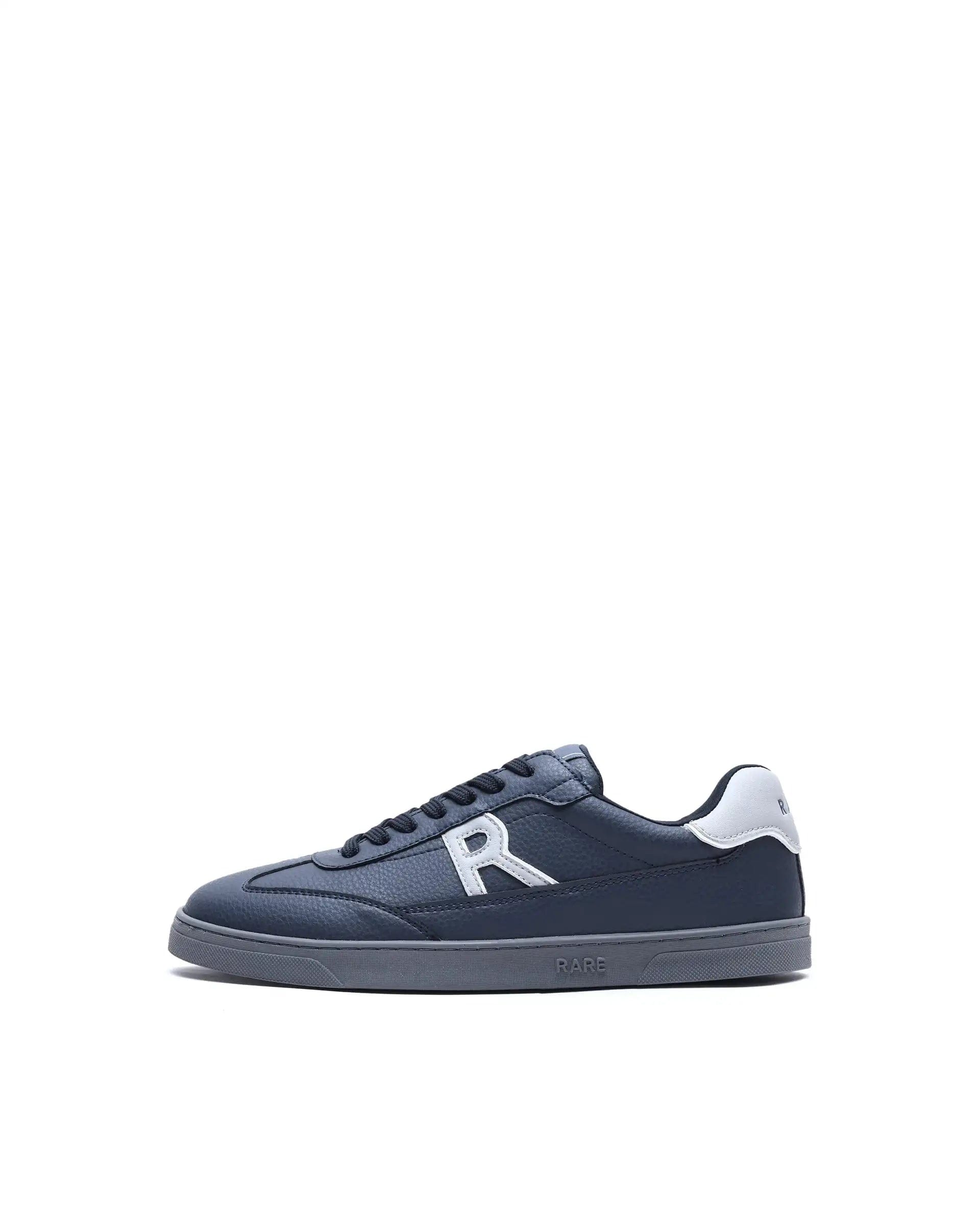 RAREZ Rare Rabbit Men's Athens Dark Navy Micro Leather Sneaker