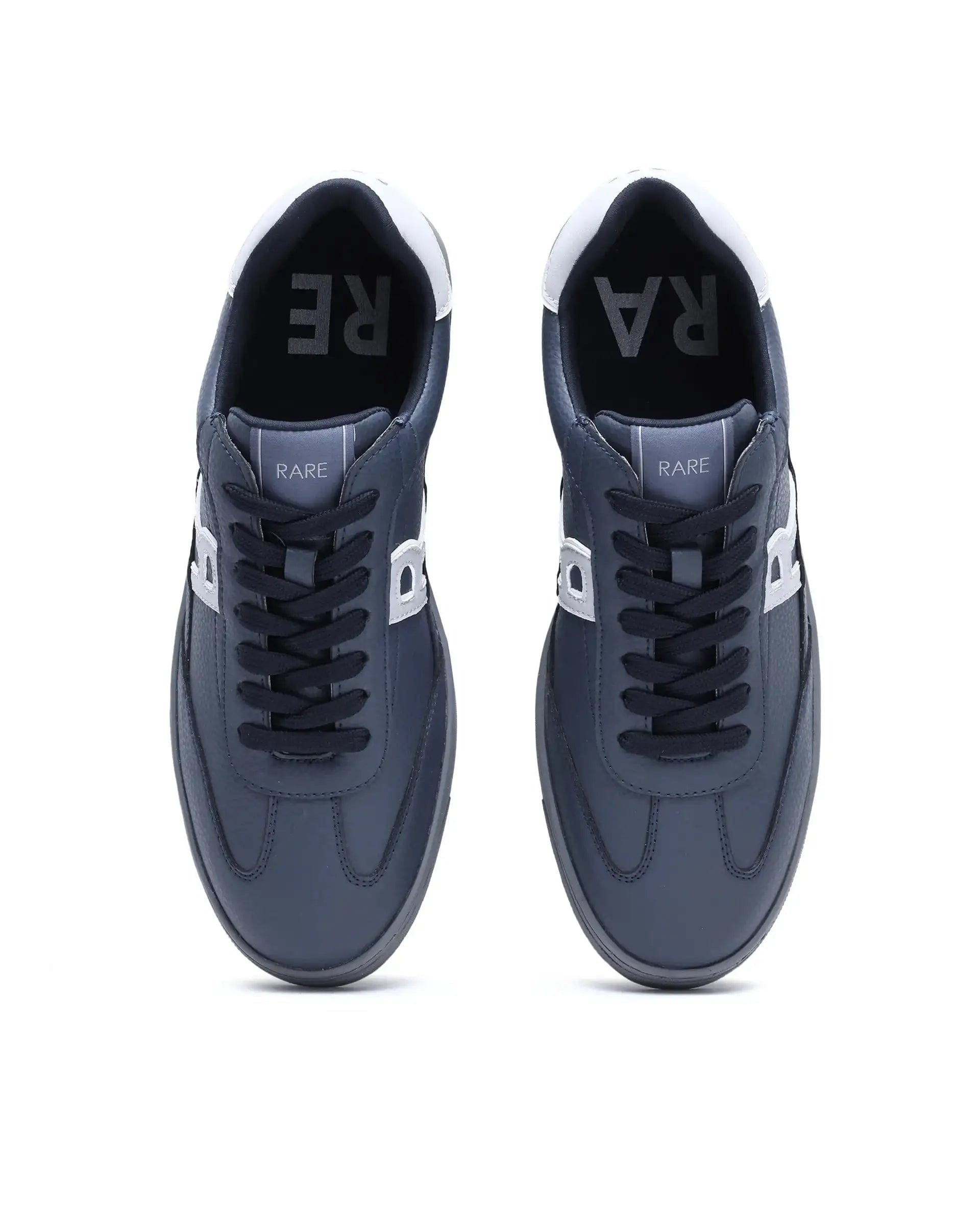 RAREZ Rare Rabbit Men's Athens Dark Navy Micro Leather Sneaker
