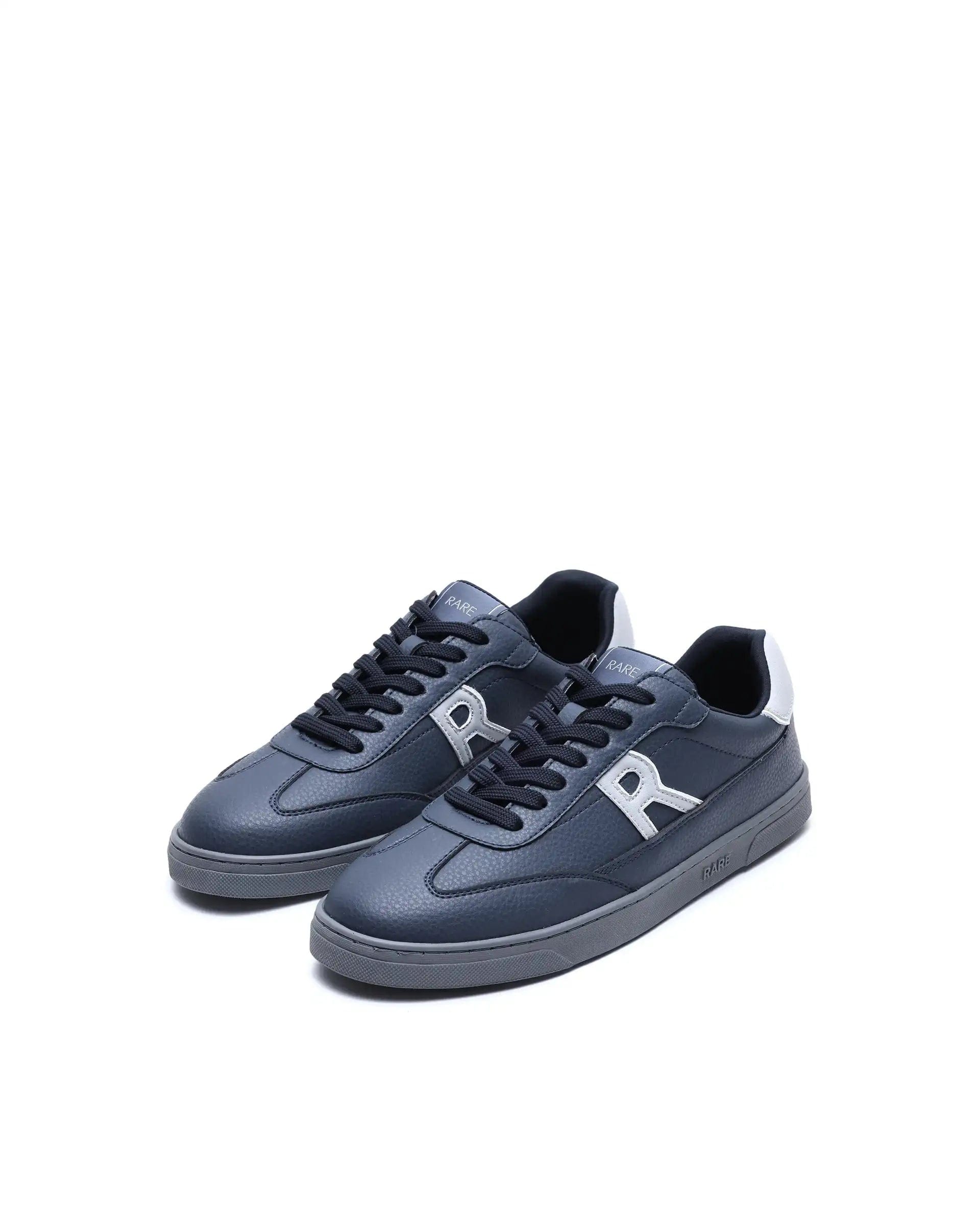 RAREZ Rare Rabbit Men's Athens Dark Navy Micro Leather Sneaker