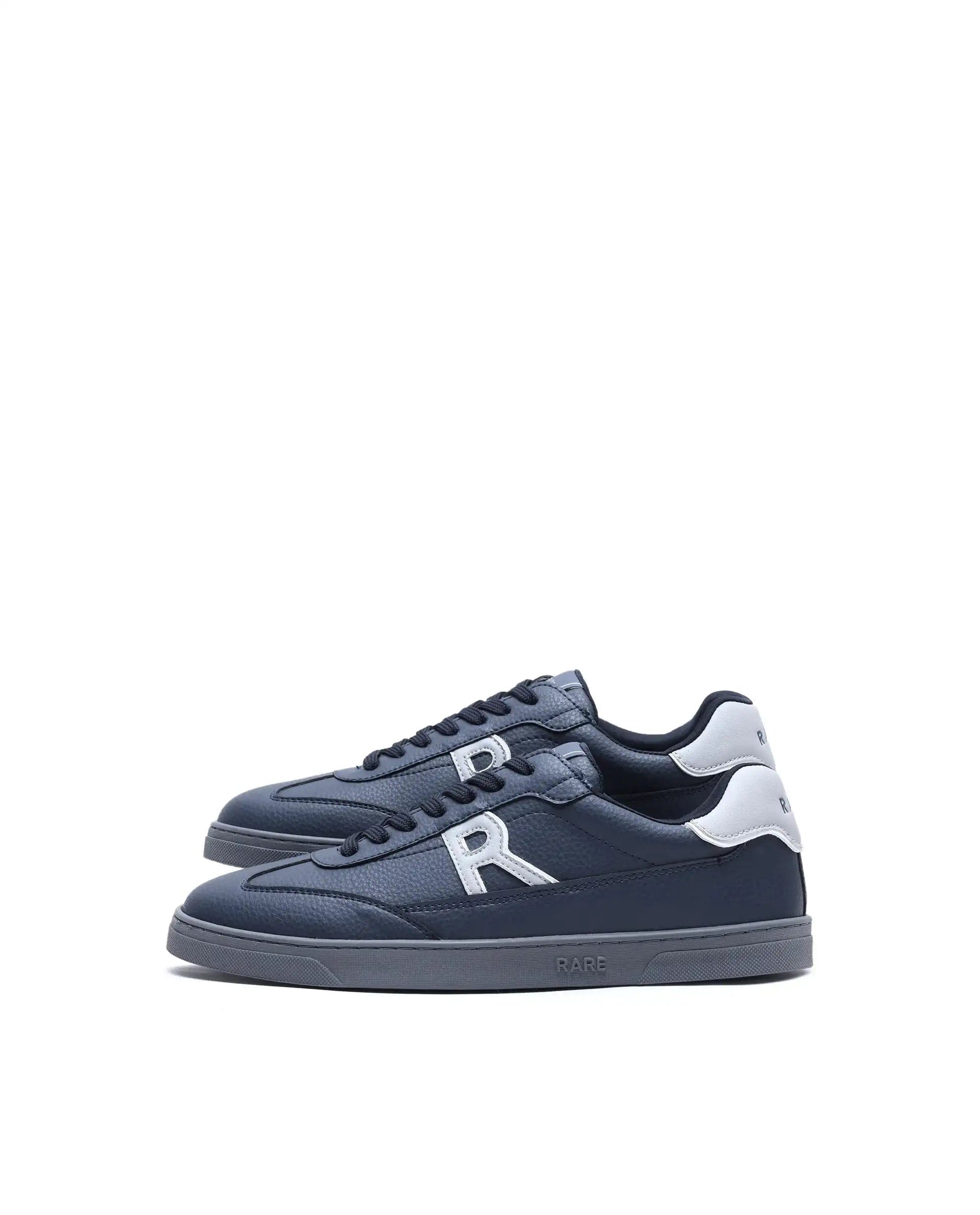 RAREZ Rare Rabbit Men's Athens Dark Navy Micro Leather Sneaker