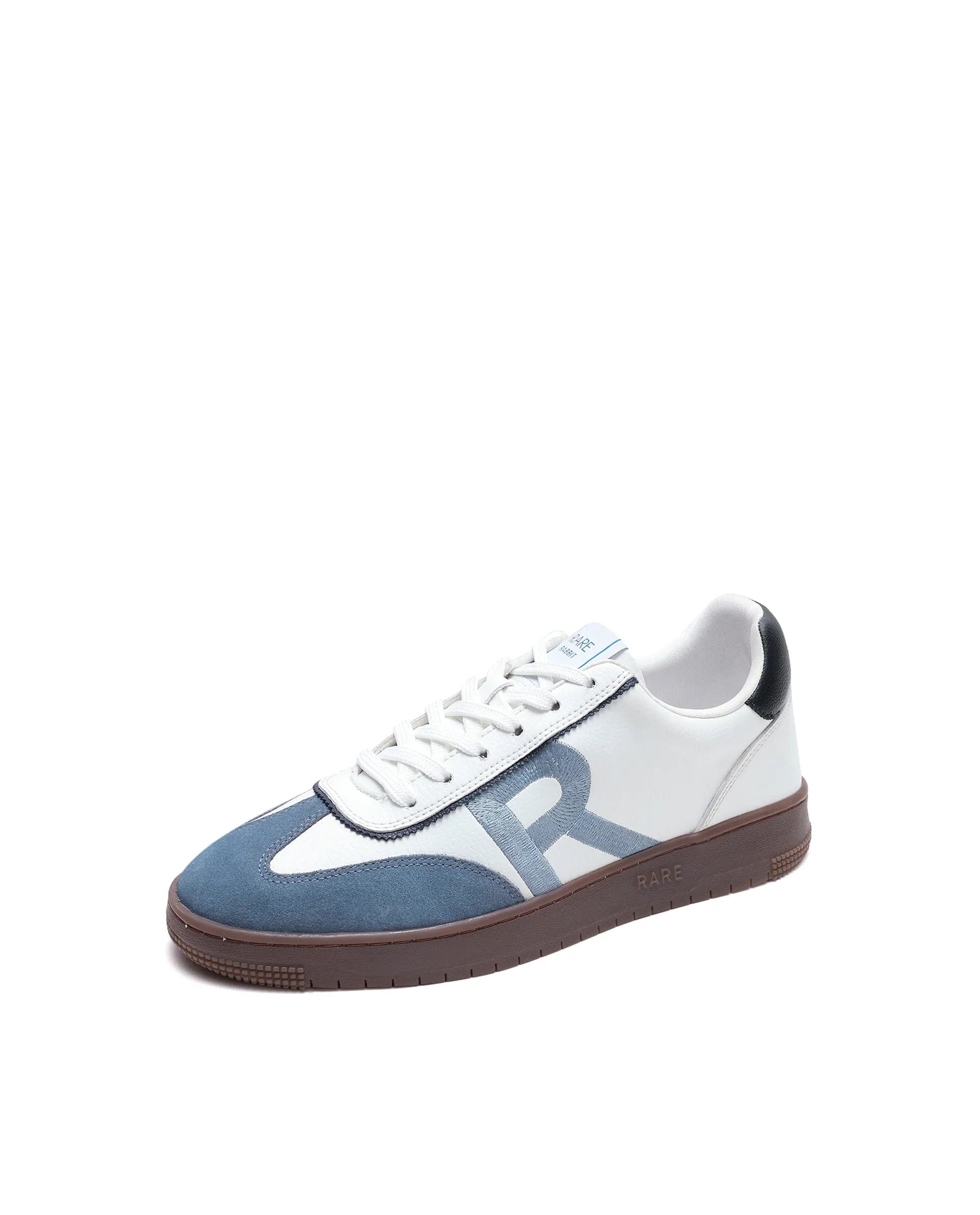 RAREZ Rare Rabbit Men's Embroy White Micro Leather Sneaker