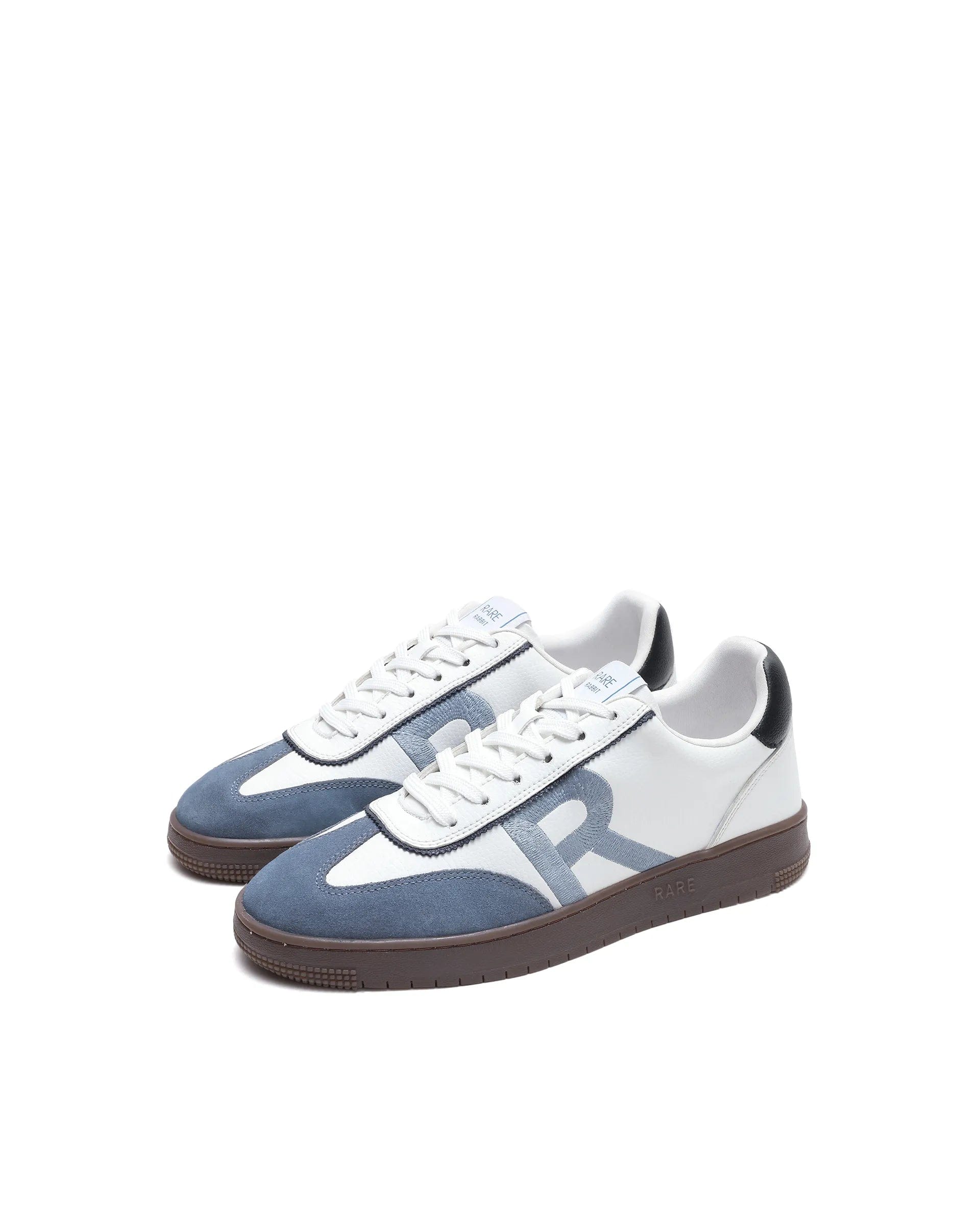 RAREZ Rare Rabbit Men's Embroy White Micro Leather Sneaker
