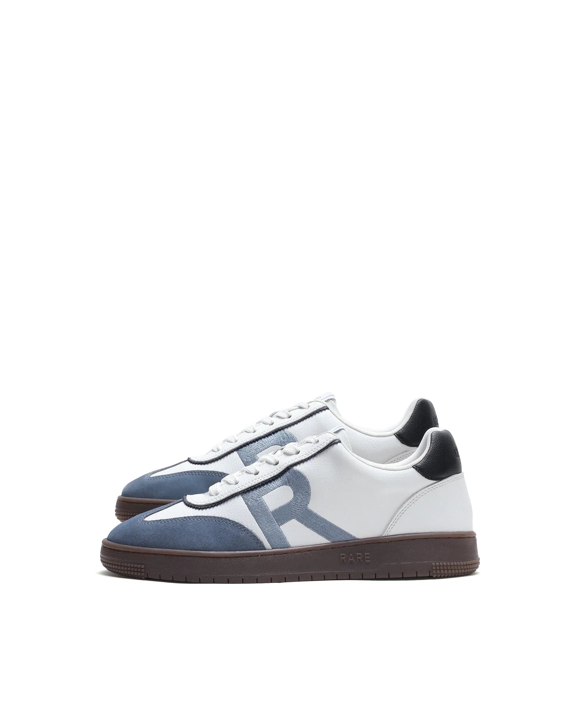 RAREZ Rare Rabbit Men's Embroy White Micro Leather Sneaker