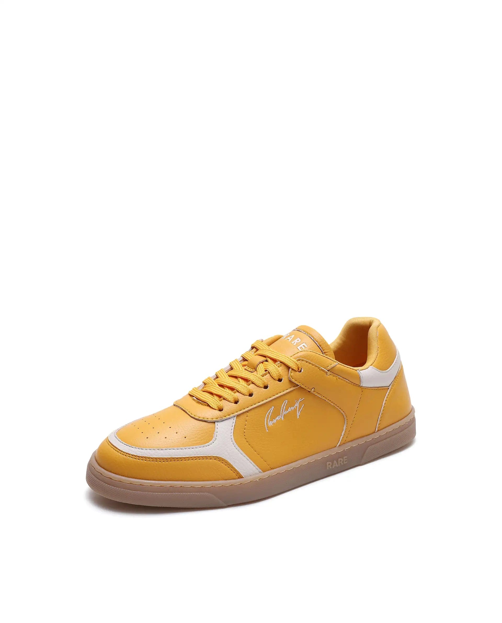 RAREZ Rare Rabbit Men's Inforo Mustard Micro Leather Sneaker
