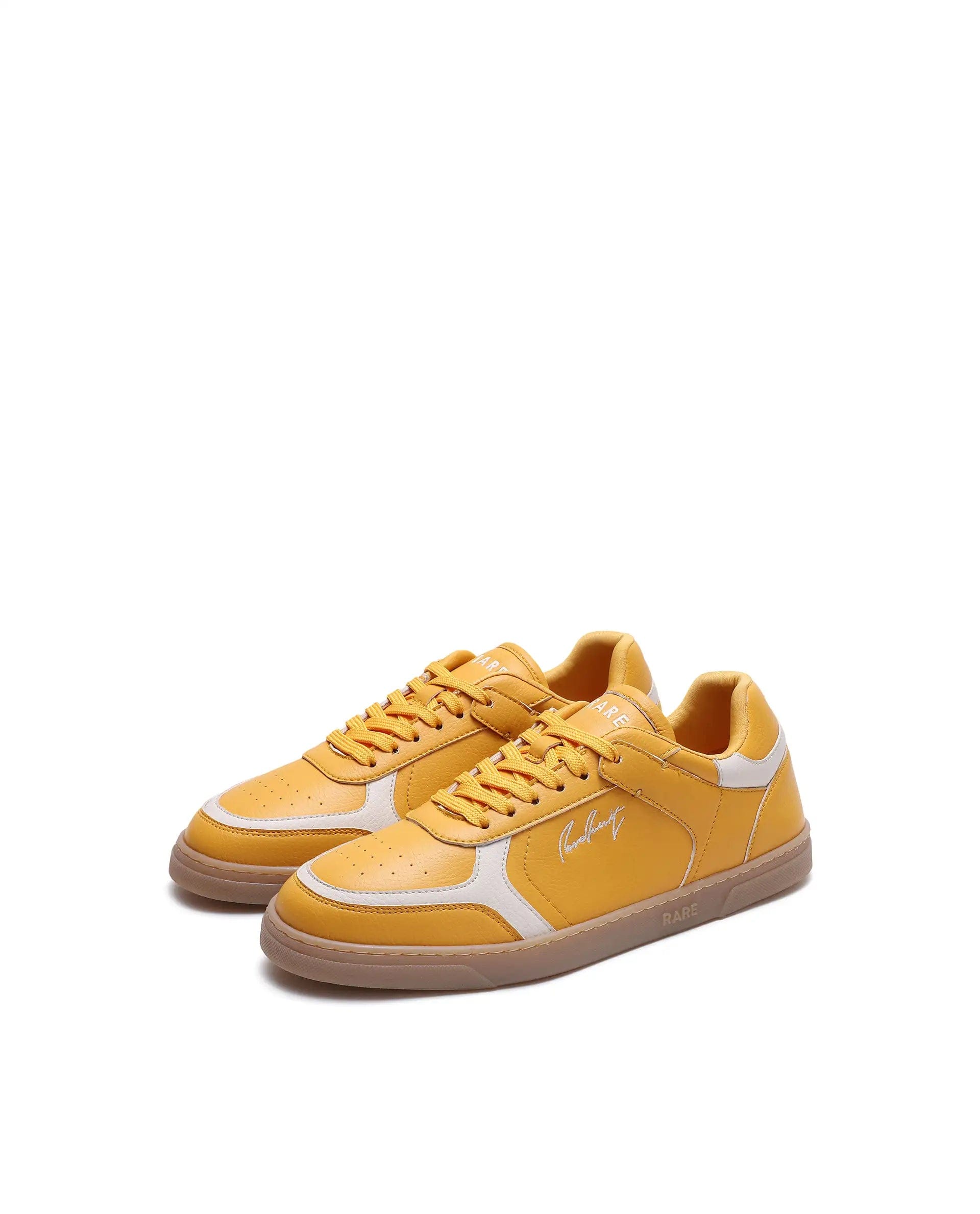 RAREZ Rare Rabbit Men's Inforo Mustard Micro Leather Sneaker