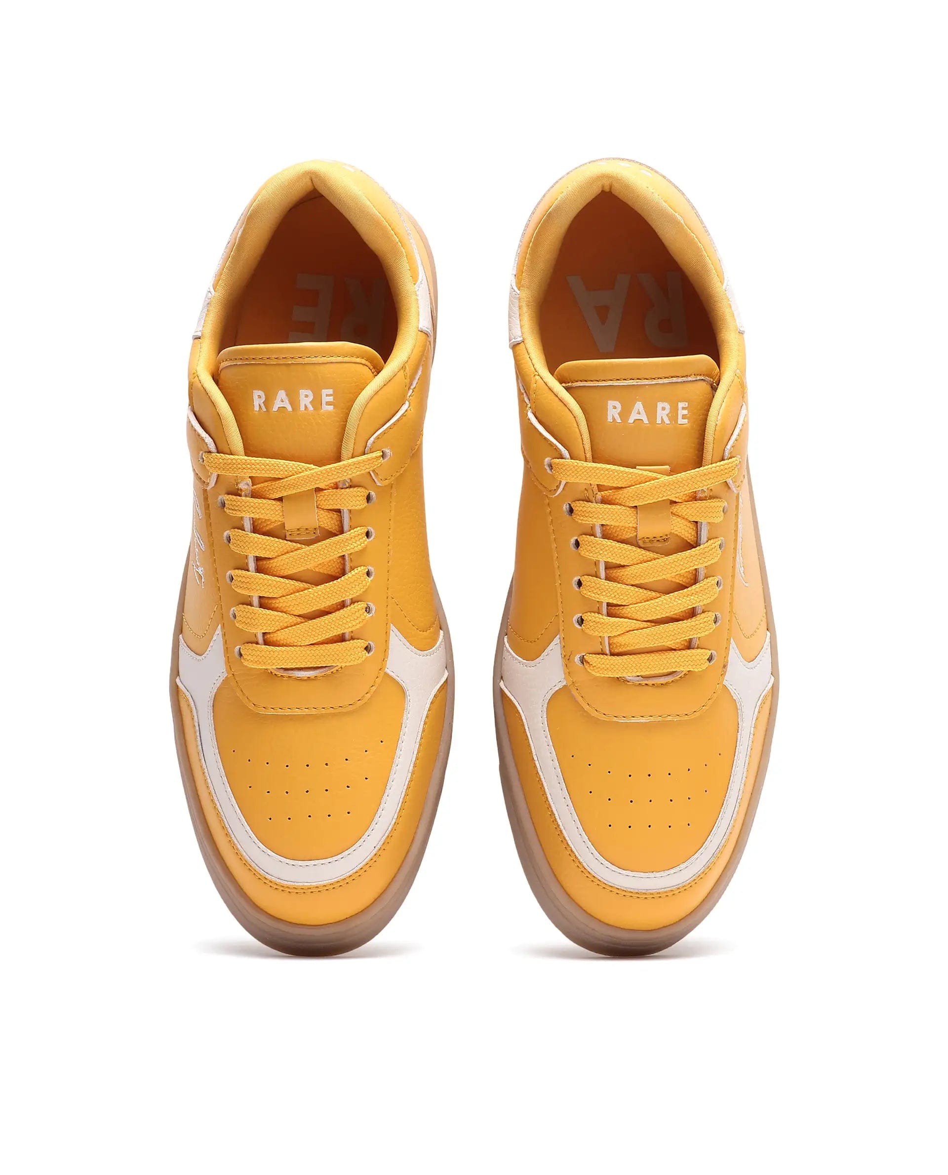 RAREZ Rare Rabbit Men's Inforo Mustard Micro Leather Sneaker